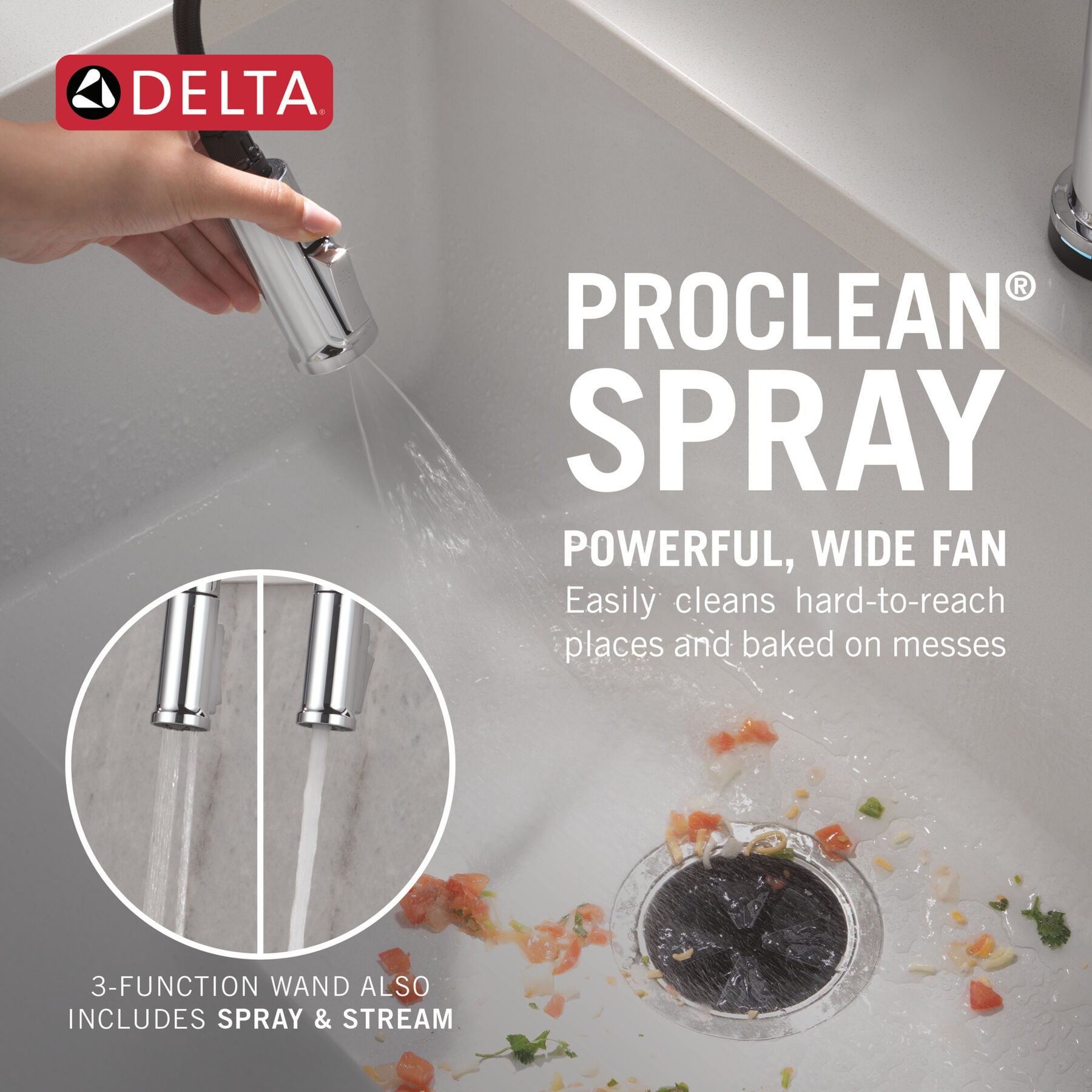 Touch2O&reg; Technology Kitchen Faucet with Touchless Technology
