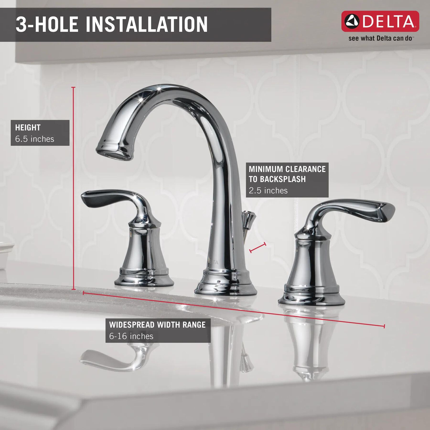 Two Handle Widespread Bathroom Faucet