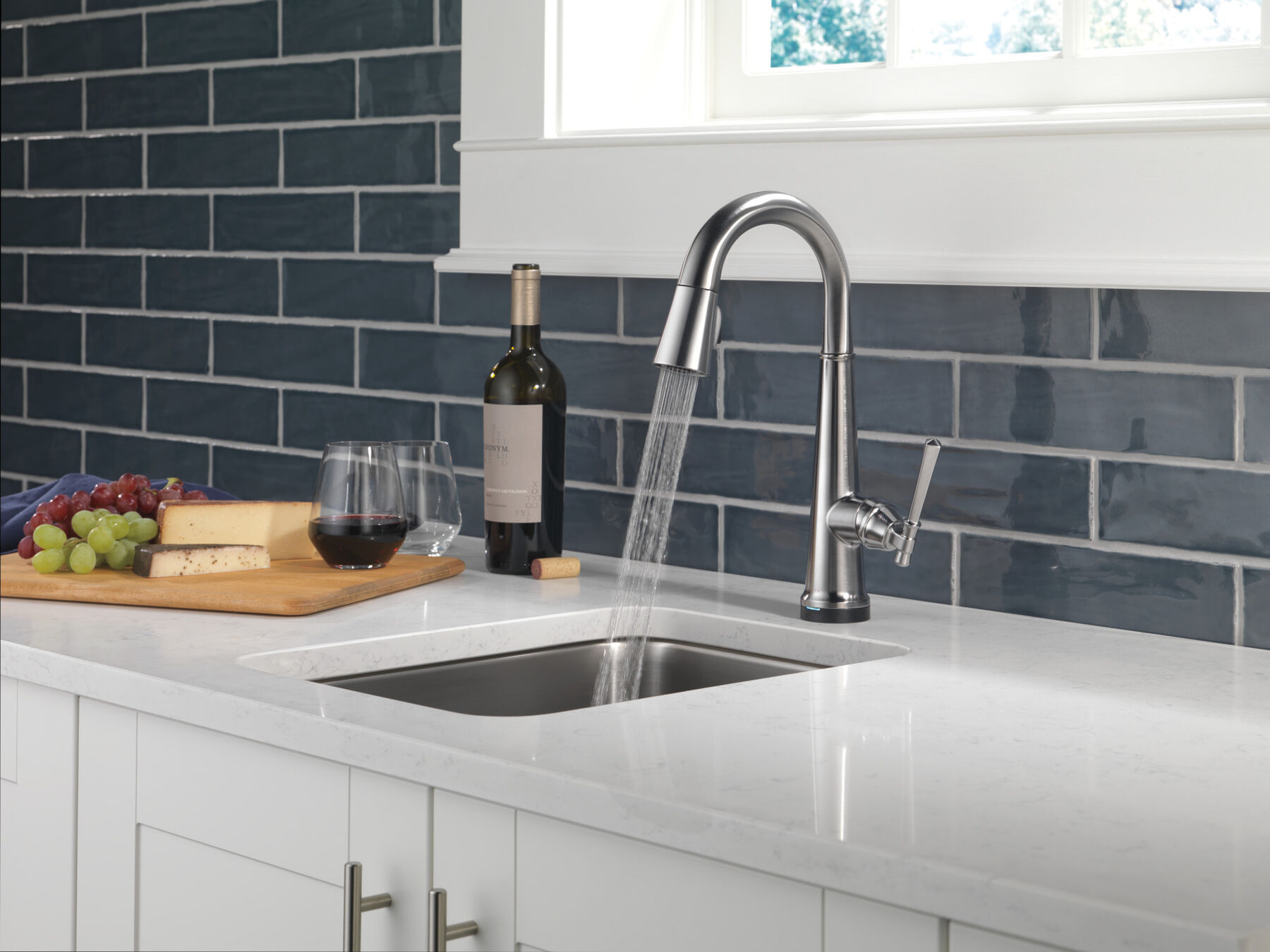 Single Handle Pull-Down Bar/Prep Faucet with Touch<sub>2</sub>O&reg; Technology