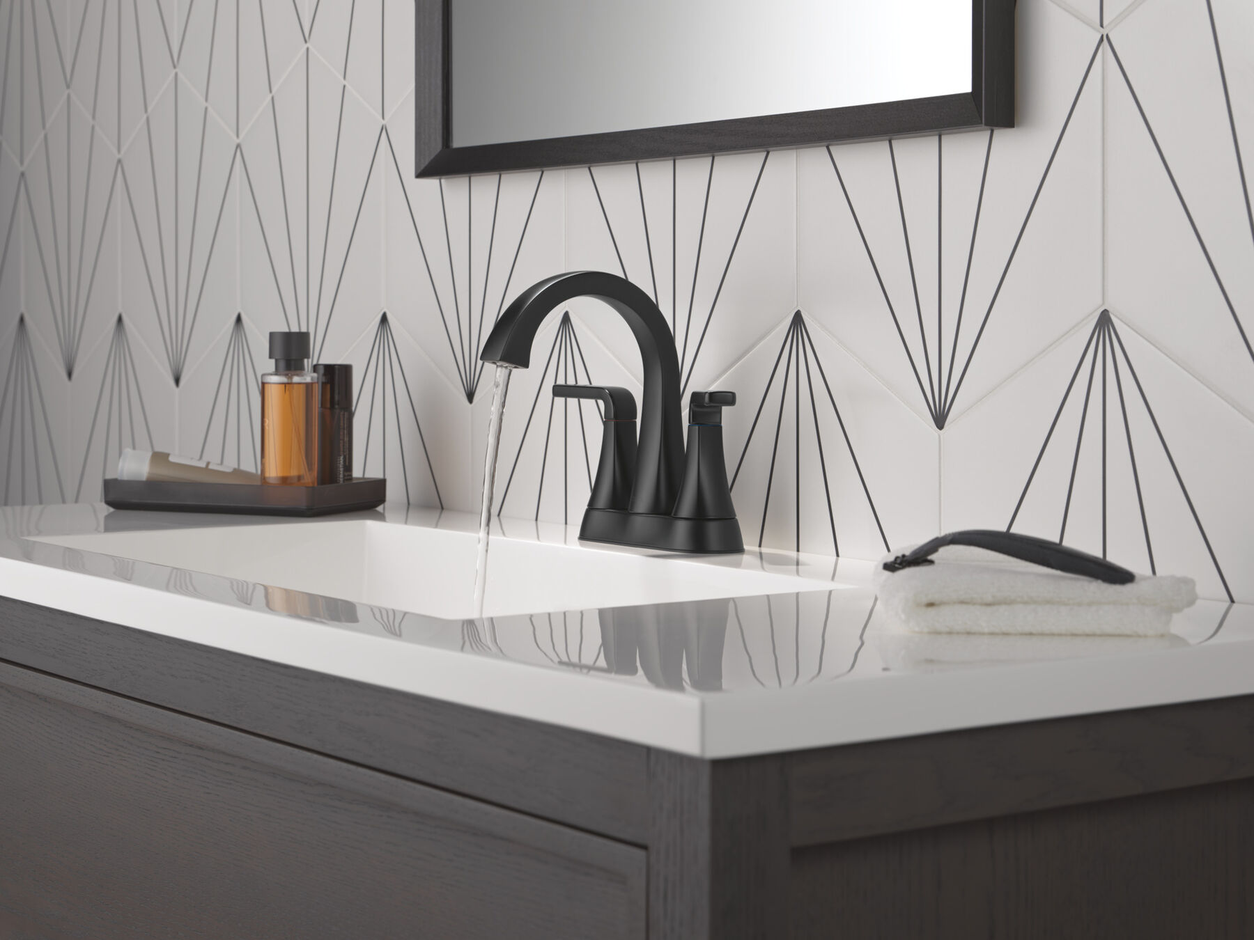Two Handle Centerset Bathroom Faucet