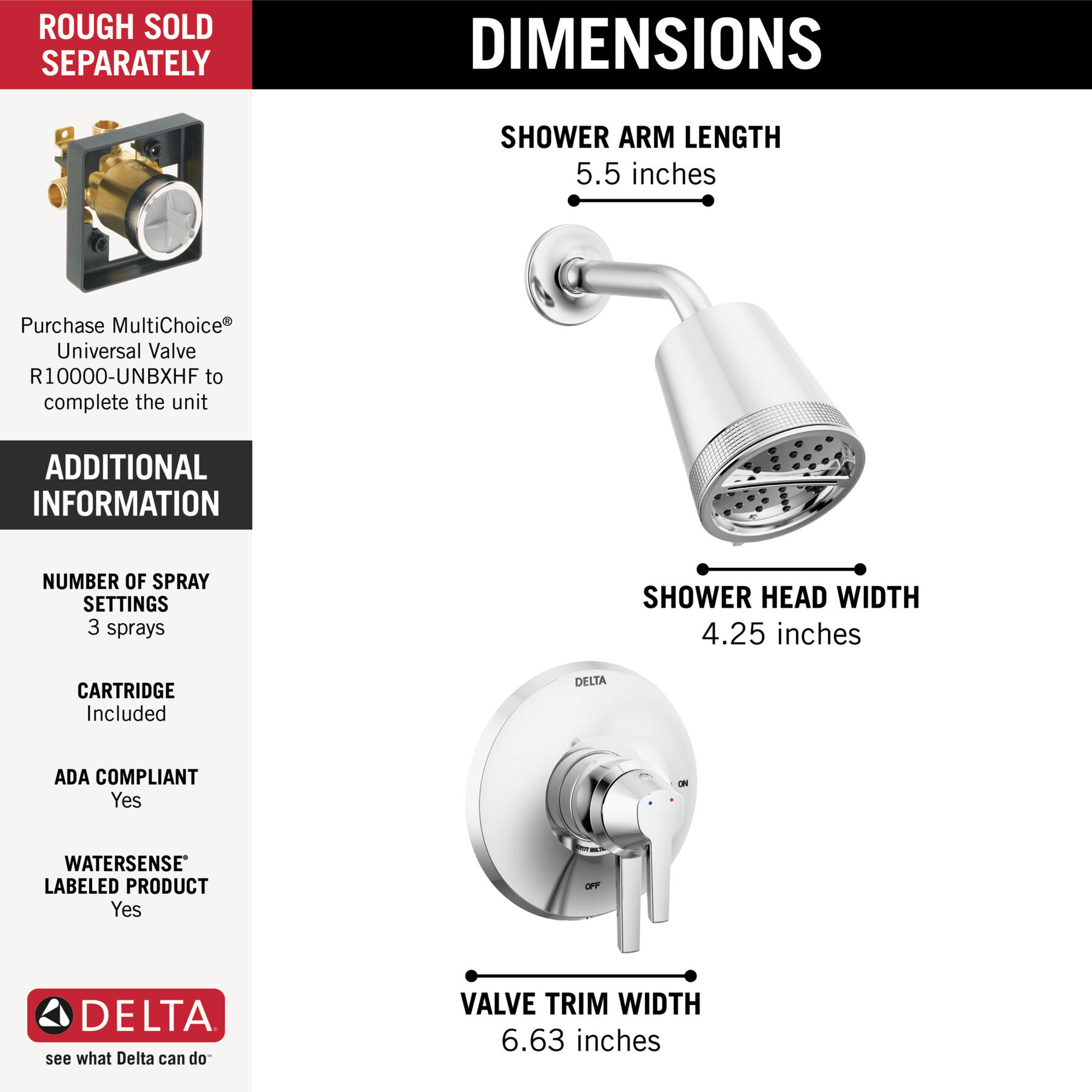 17 Series Shower Trim with Cylinder SH