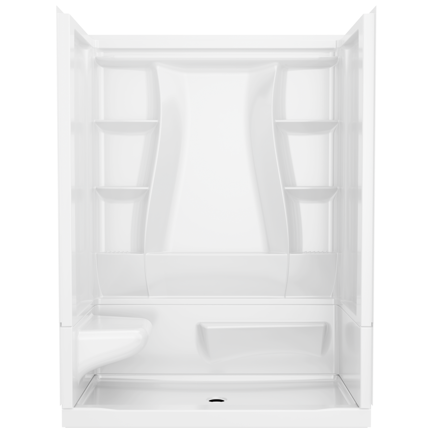 60x32 Alcove Shower Bundle  - Left Seat Center Drain