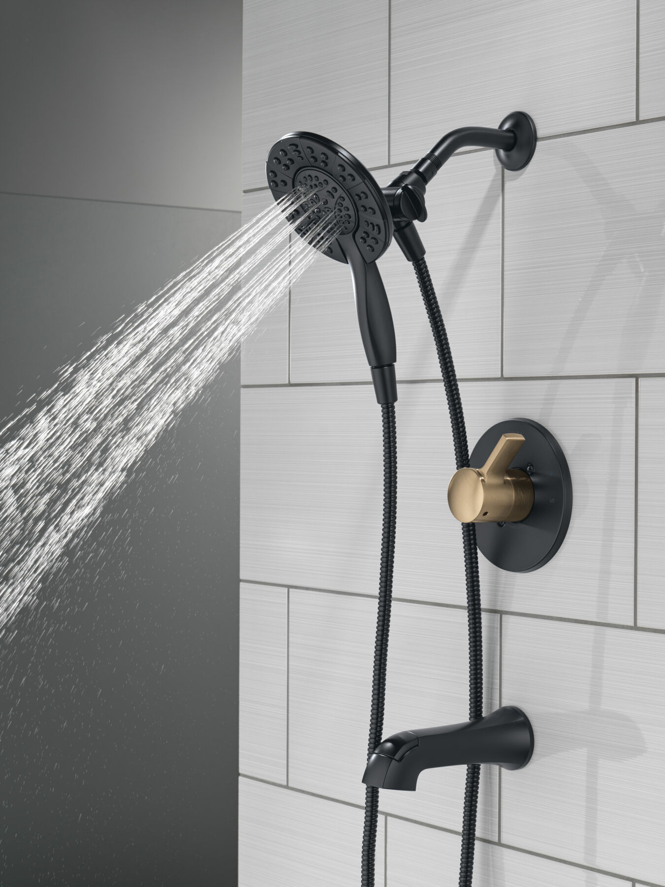 Tub Shower Trim with Universal Rough Bundle