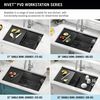 32&rdquo; Undermount 16 Gauge Workstation Kitchen Sink Single with WorkFlow&trade; Ledge and Accessories