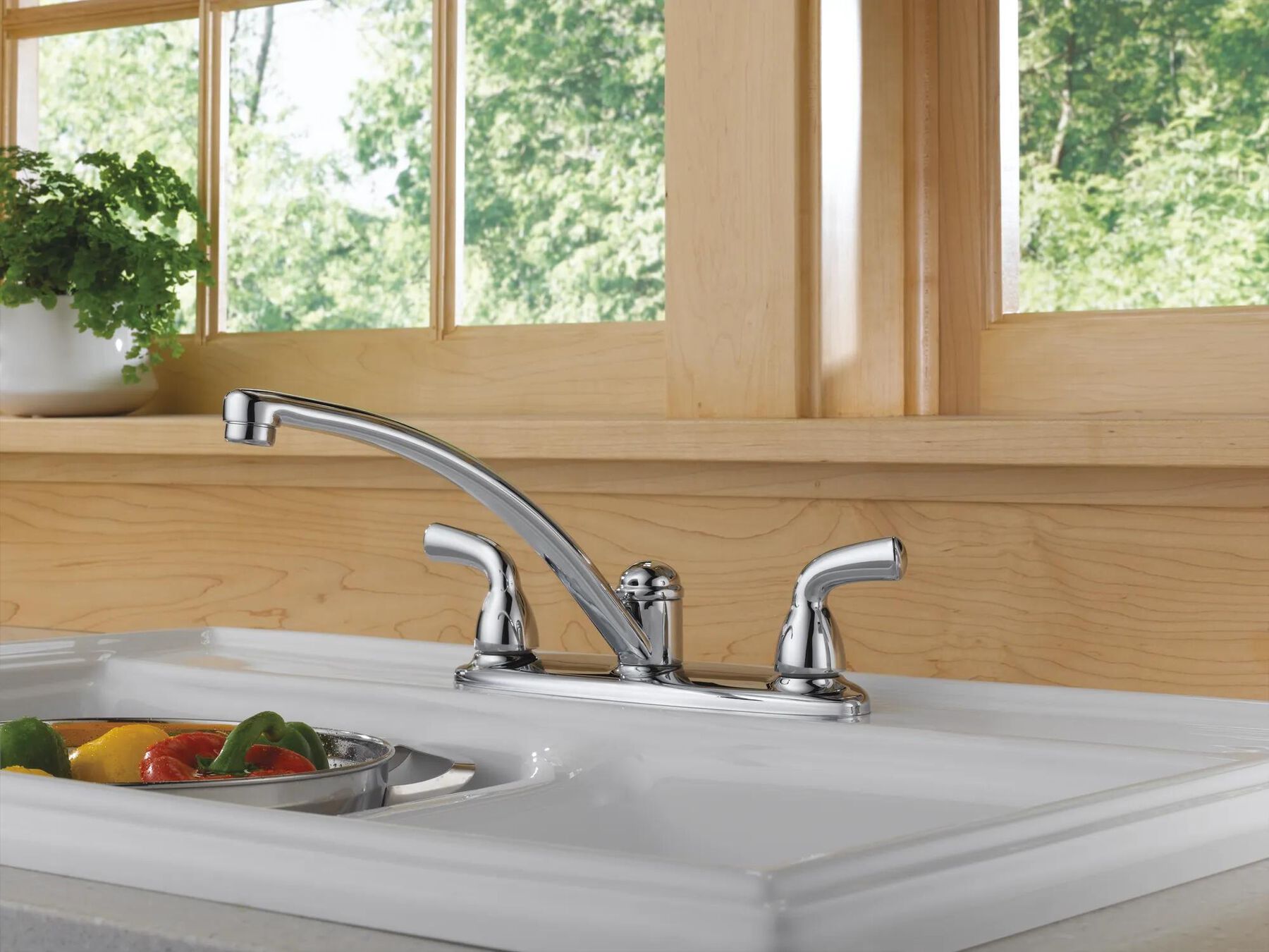 Two Handle Kitchen Faucet (Recertified)