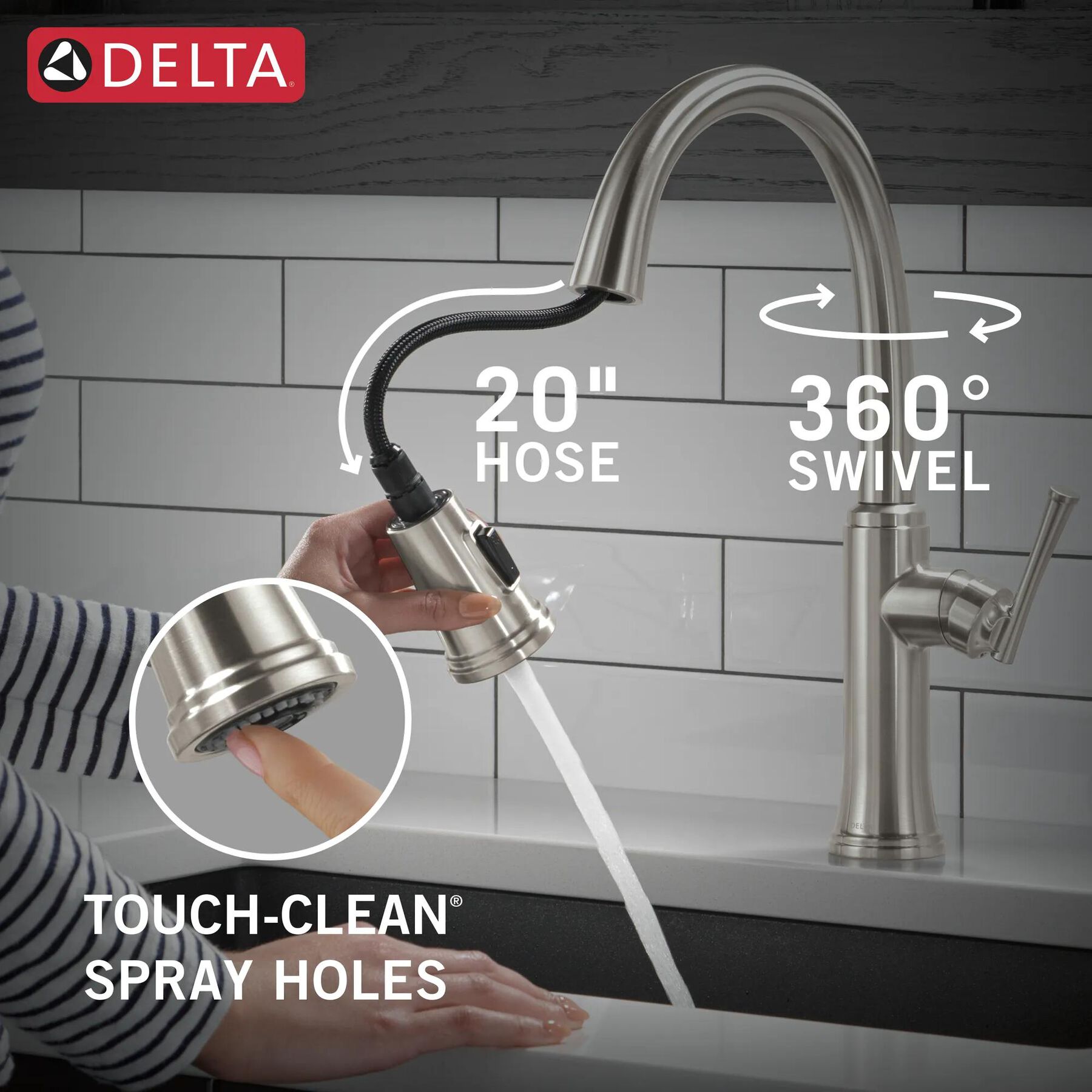 Single Handle Pull-Down Kitchen Faucet