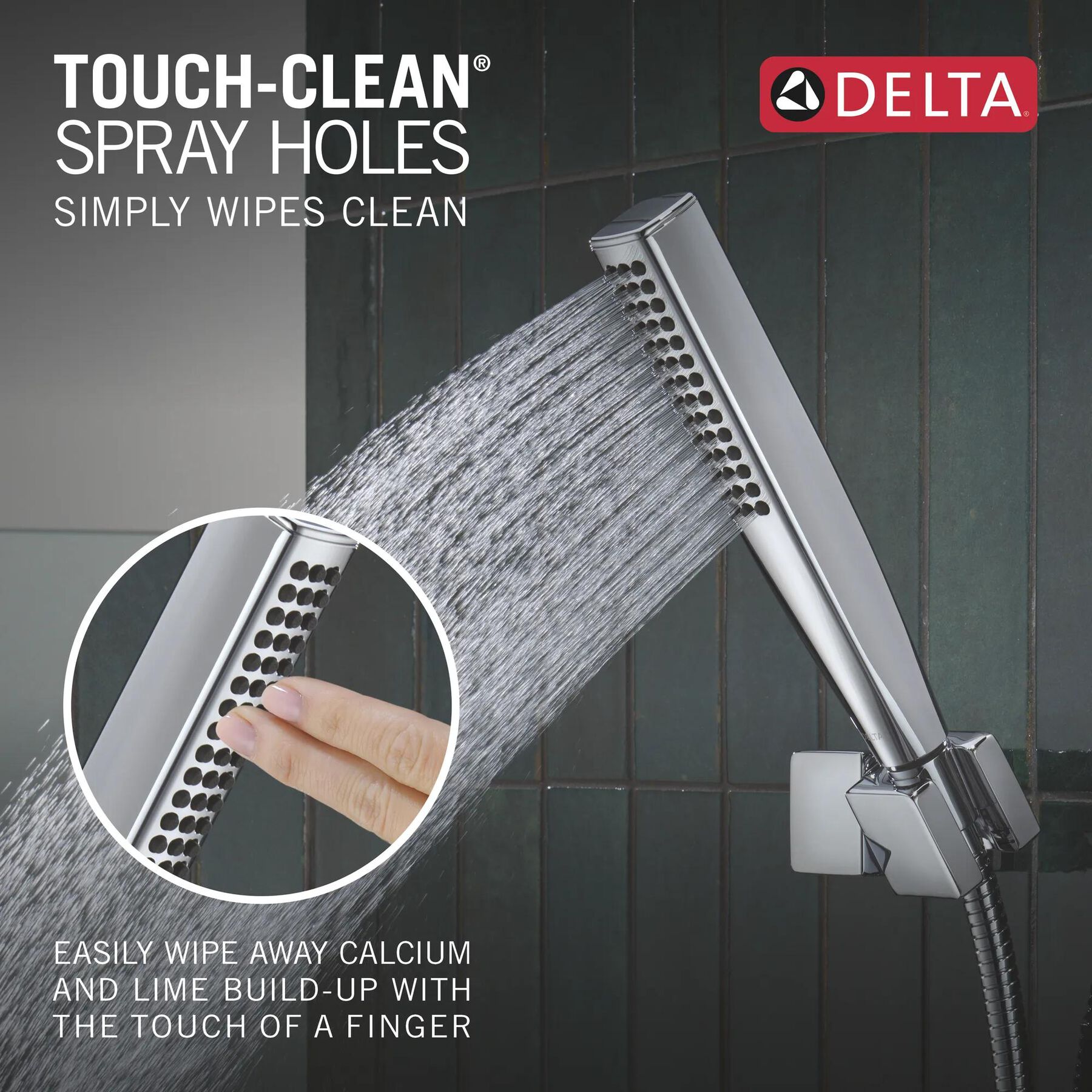 Single Setting Hand Shower with FeatherRain&trade; Spray
