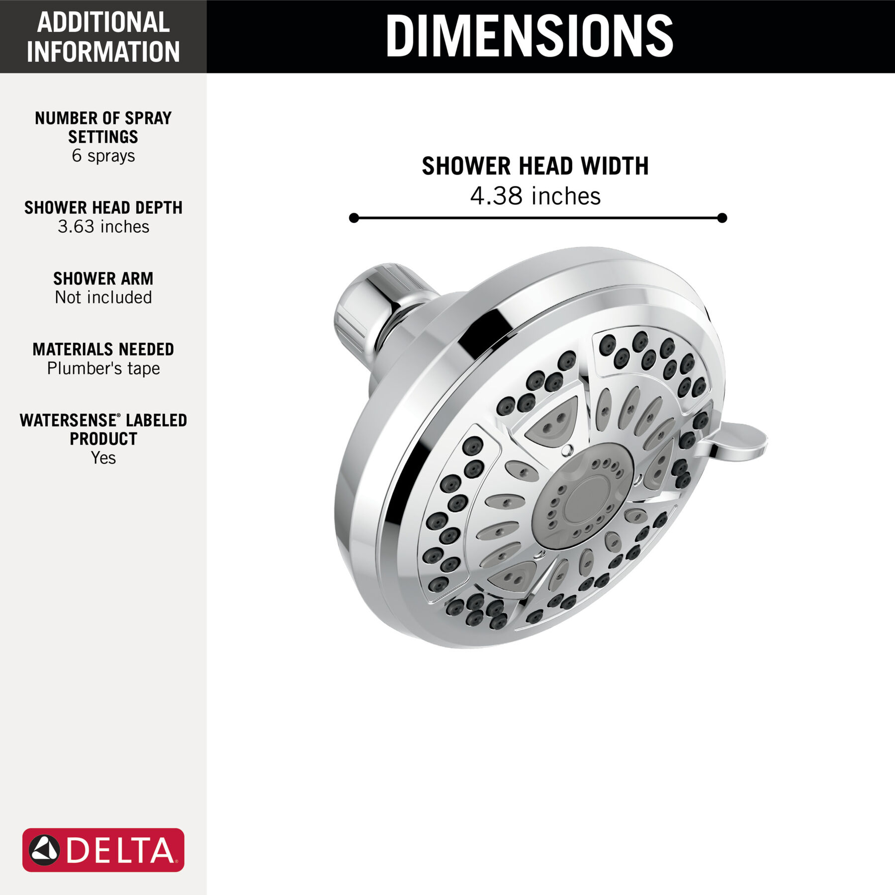 6-Setting Shower Head