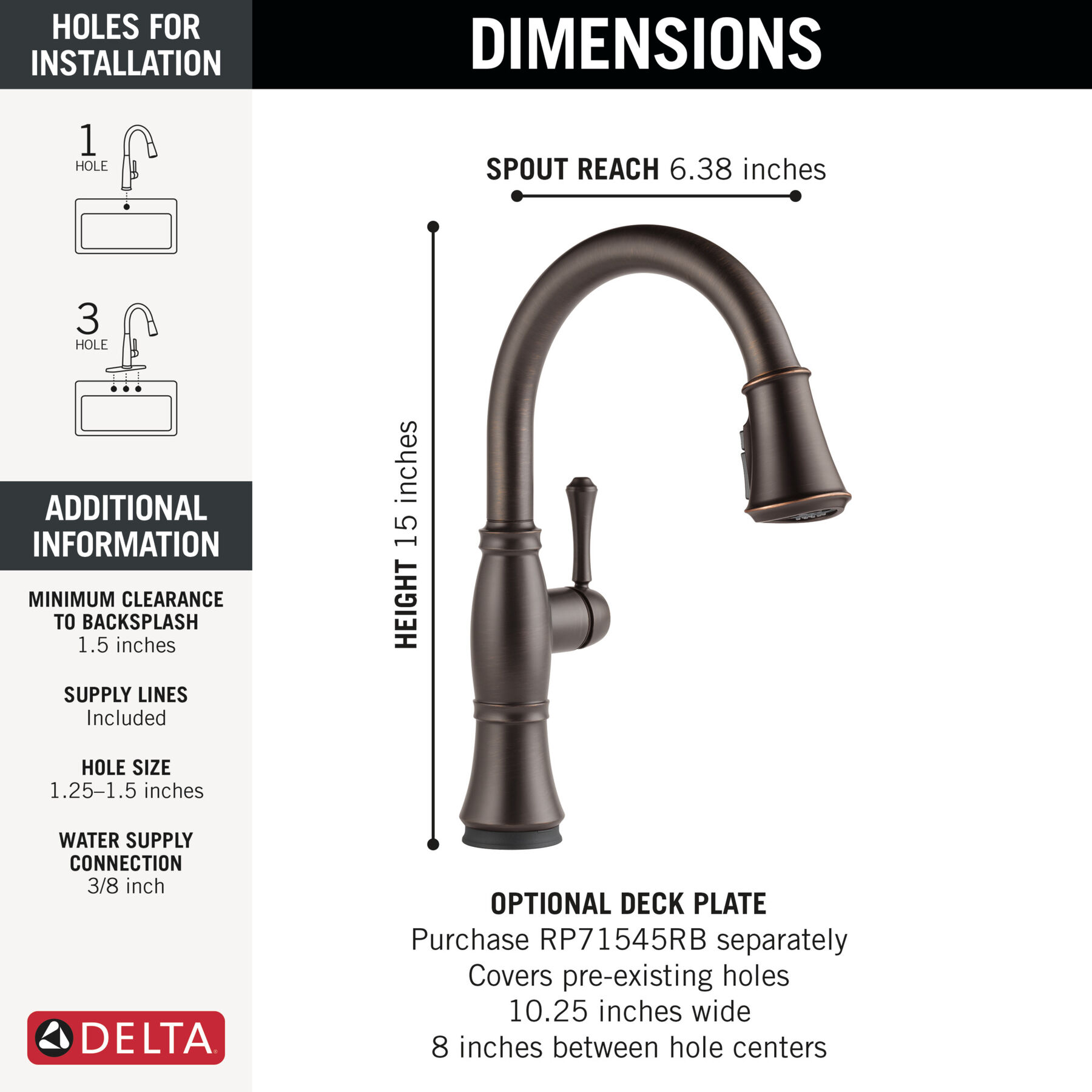 Touch<sub>2</sub>O&reg; Technology Kitchen Faucet with Touchless Technology