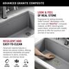 32&rdquo; Granite Composite Workstation Kitchen Sink Undermount Single Bowl with WorkFlow&trade; Ledge and Accessories in Dark Grey