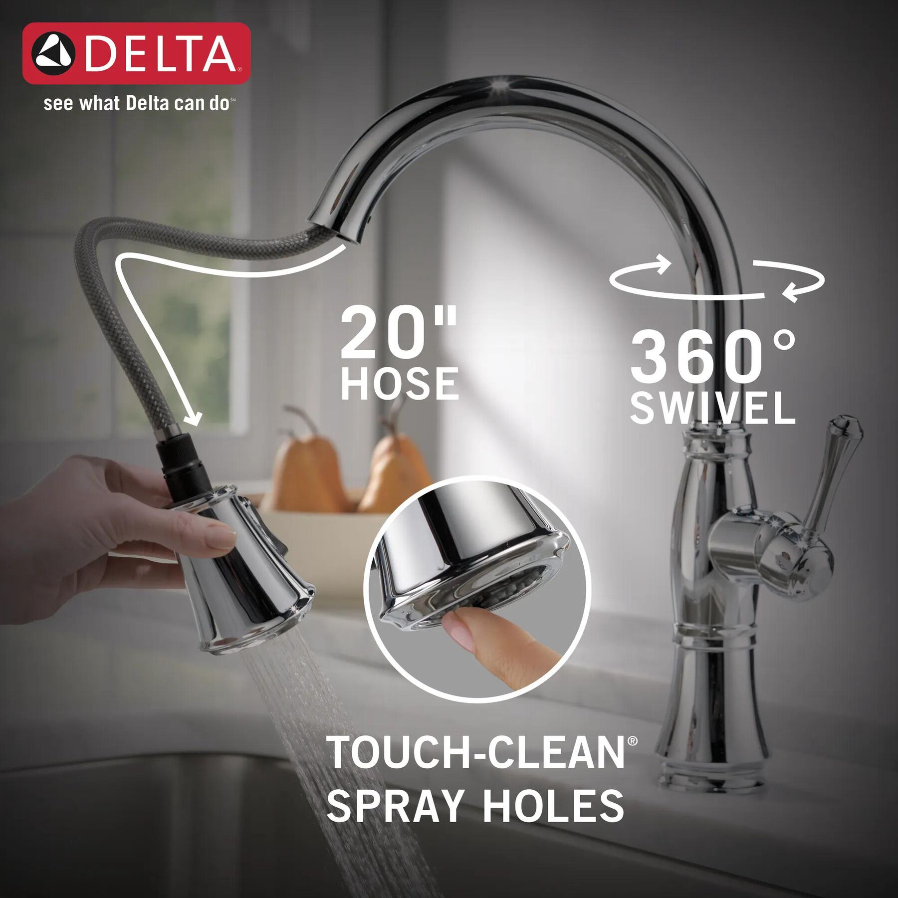Single Handle Pull-Down Kitchen Faucet