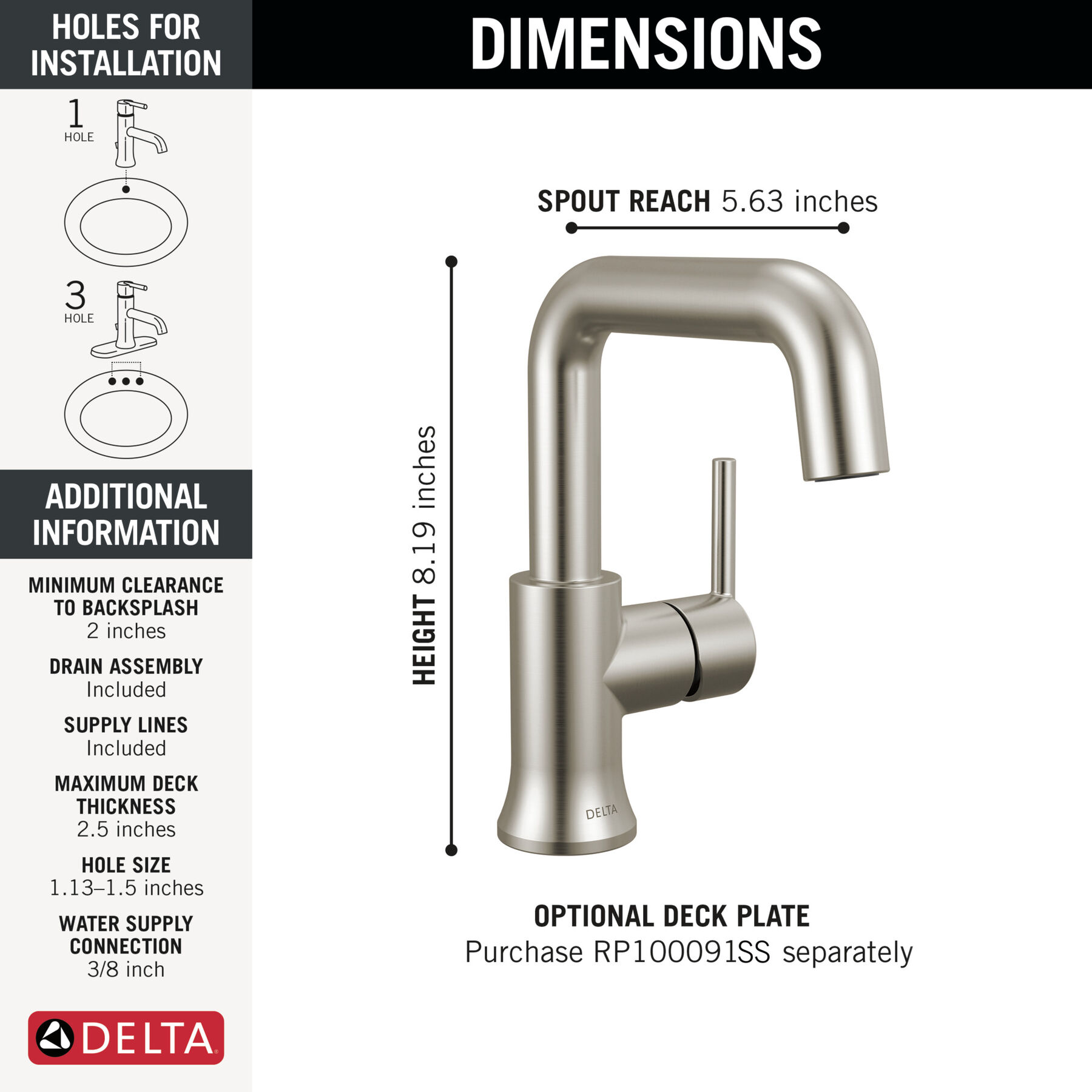 Single Handle Bathroom Faucet