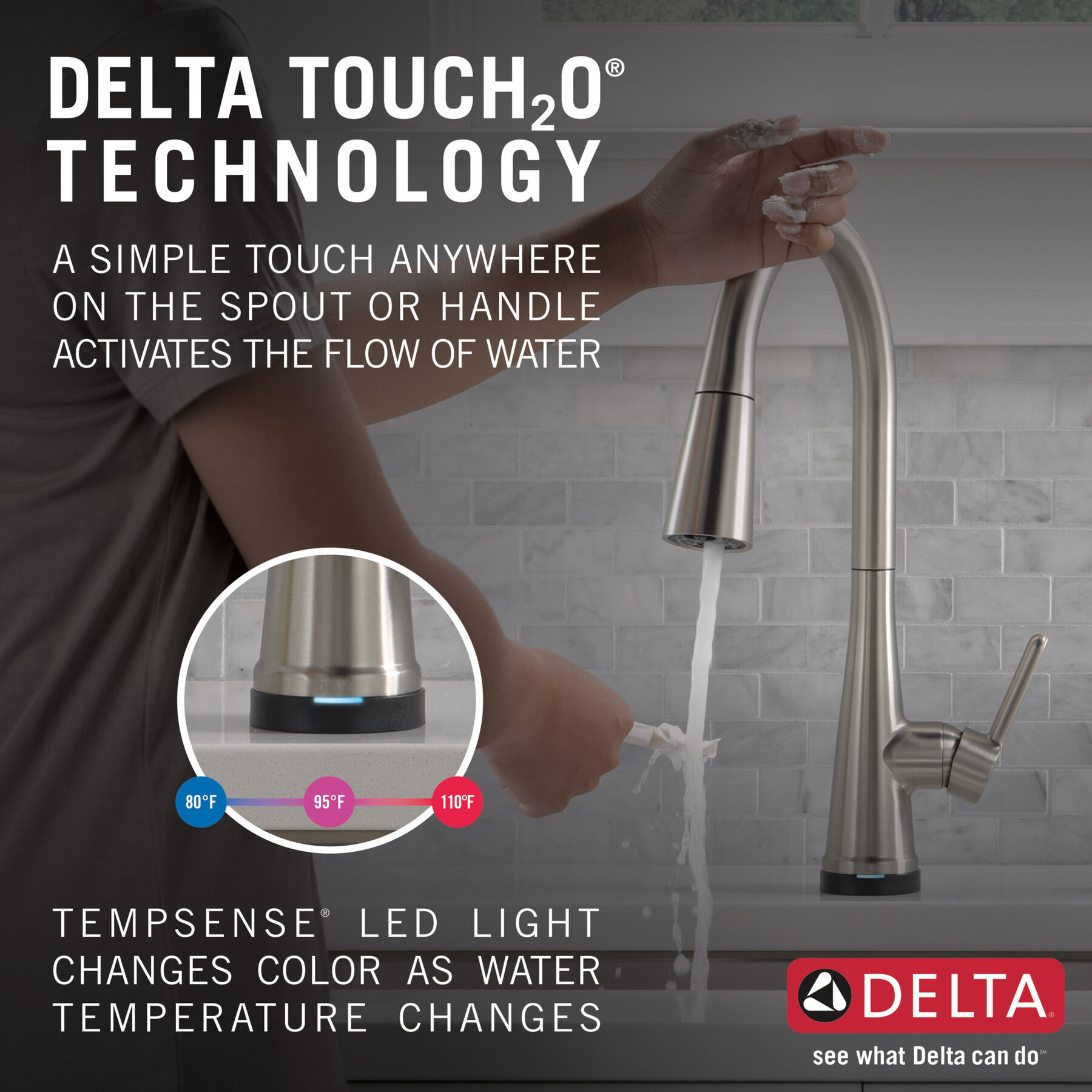 Touch<sub>2</sub>O&reg; Technology Pull-Down Kitchen w/Soap (Recertified)