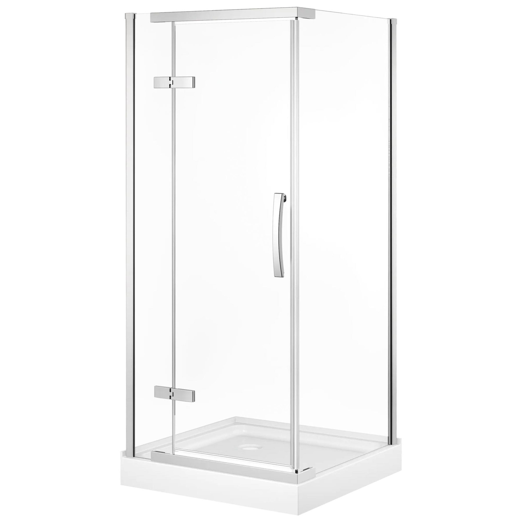 36" x 36" Frameless Shower Enclosure