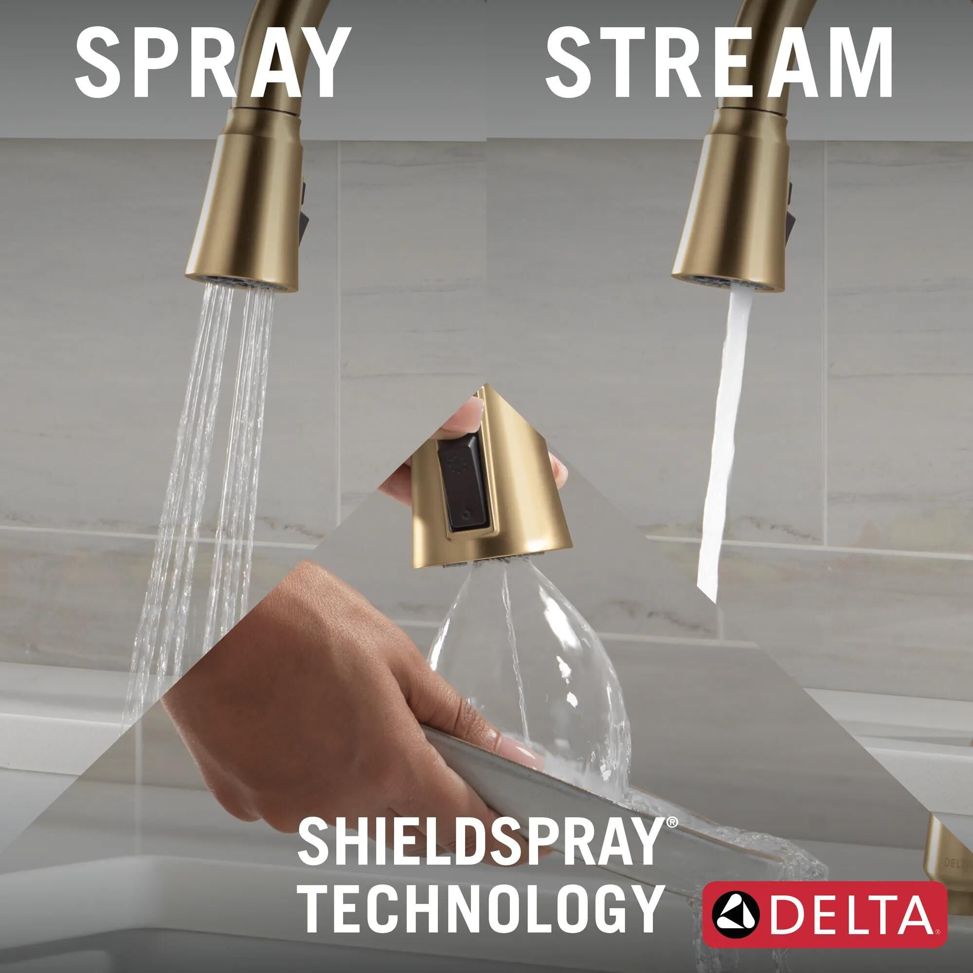Single Handle Kitchen Pull-Down Faucet w/ Soap Dispenser in