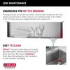 32&rdquo; Workstation Kitchen Sink Undermount Stainless Steel Single Bowl with WorkFlow&trade; Ledge and Accessories