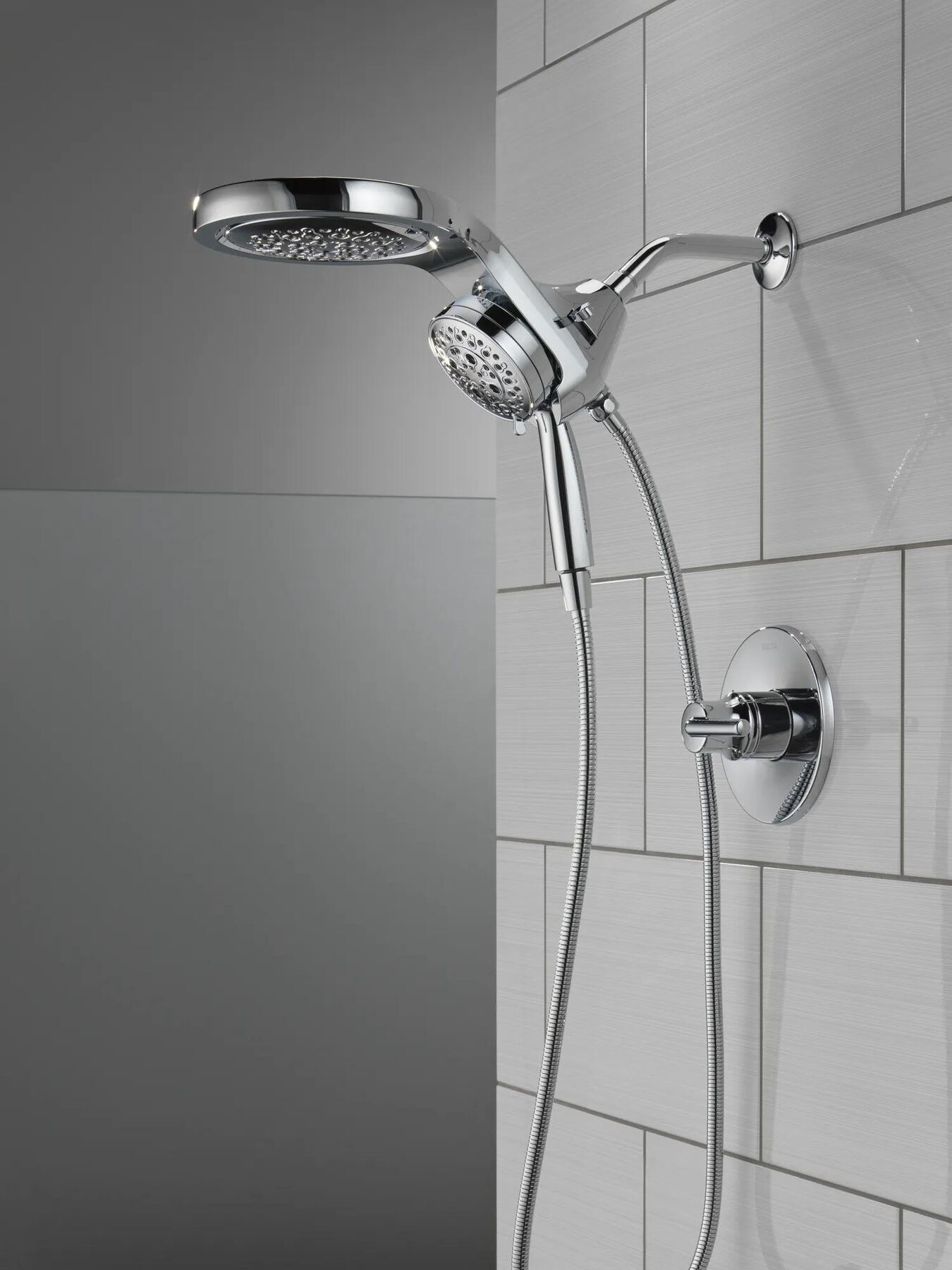 HydroRain&reg; H<sub>2</sub>Okinetic&reg; 5-Setting Two-in-One Shower Head