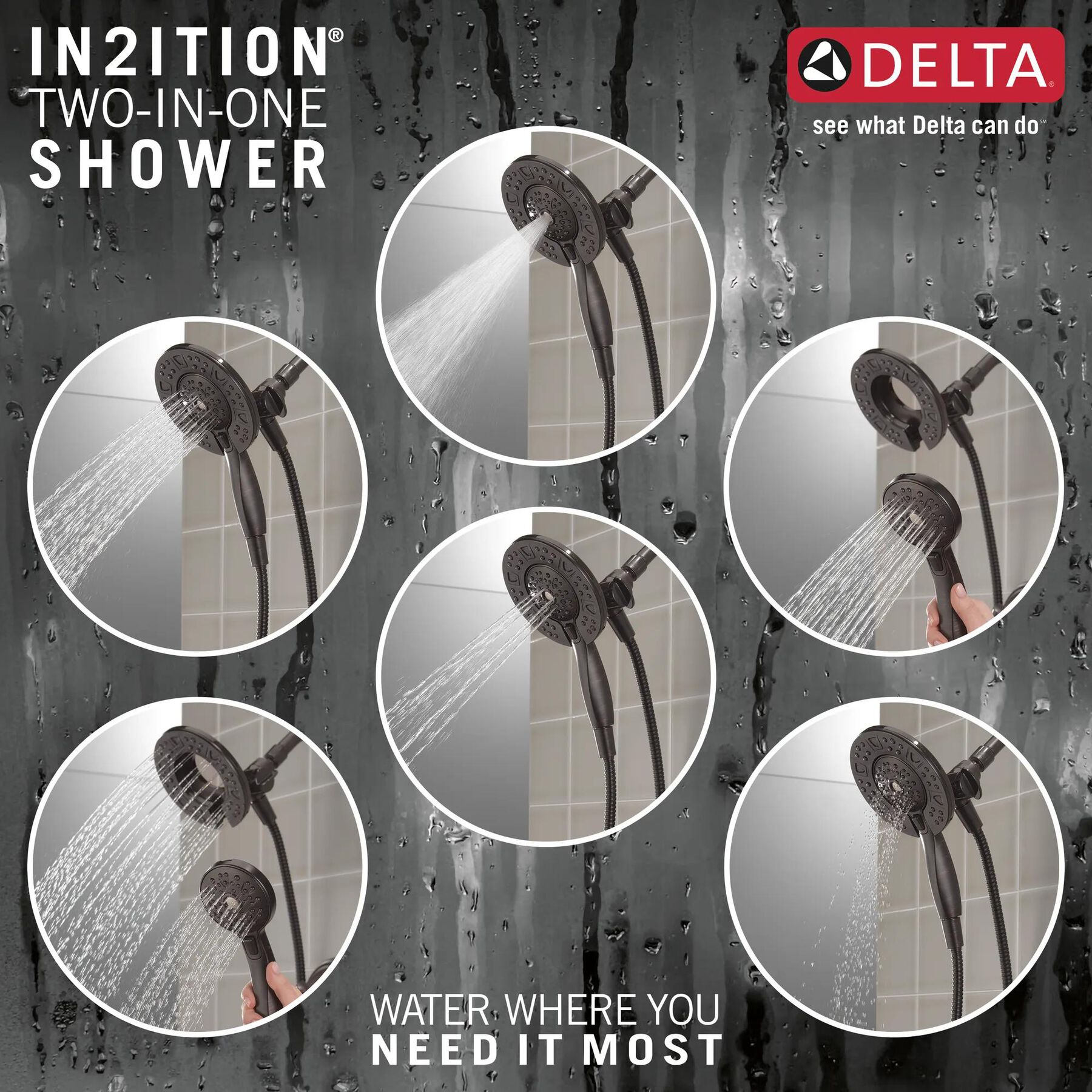 Monitor&reg; 14 Series Tub and Shower with WaterSense In2ition&reg; Two-in-One Shower