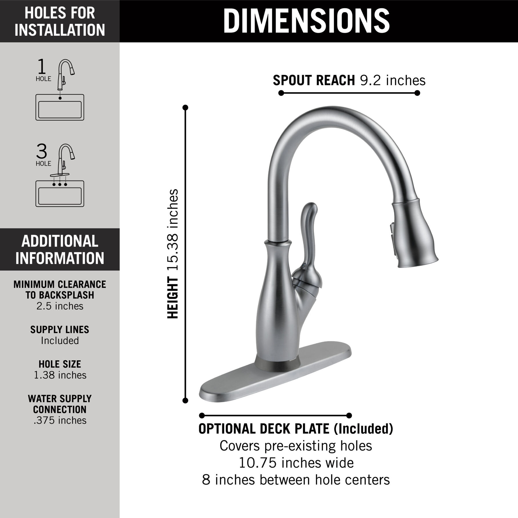 Touch<sub>2</sub>O&reg;  Pull-Down Kitchen Faucet (Recertified)
