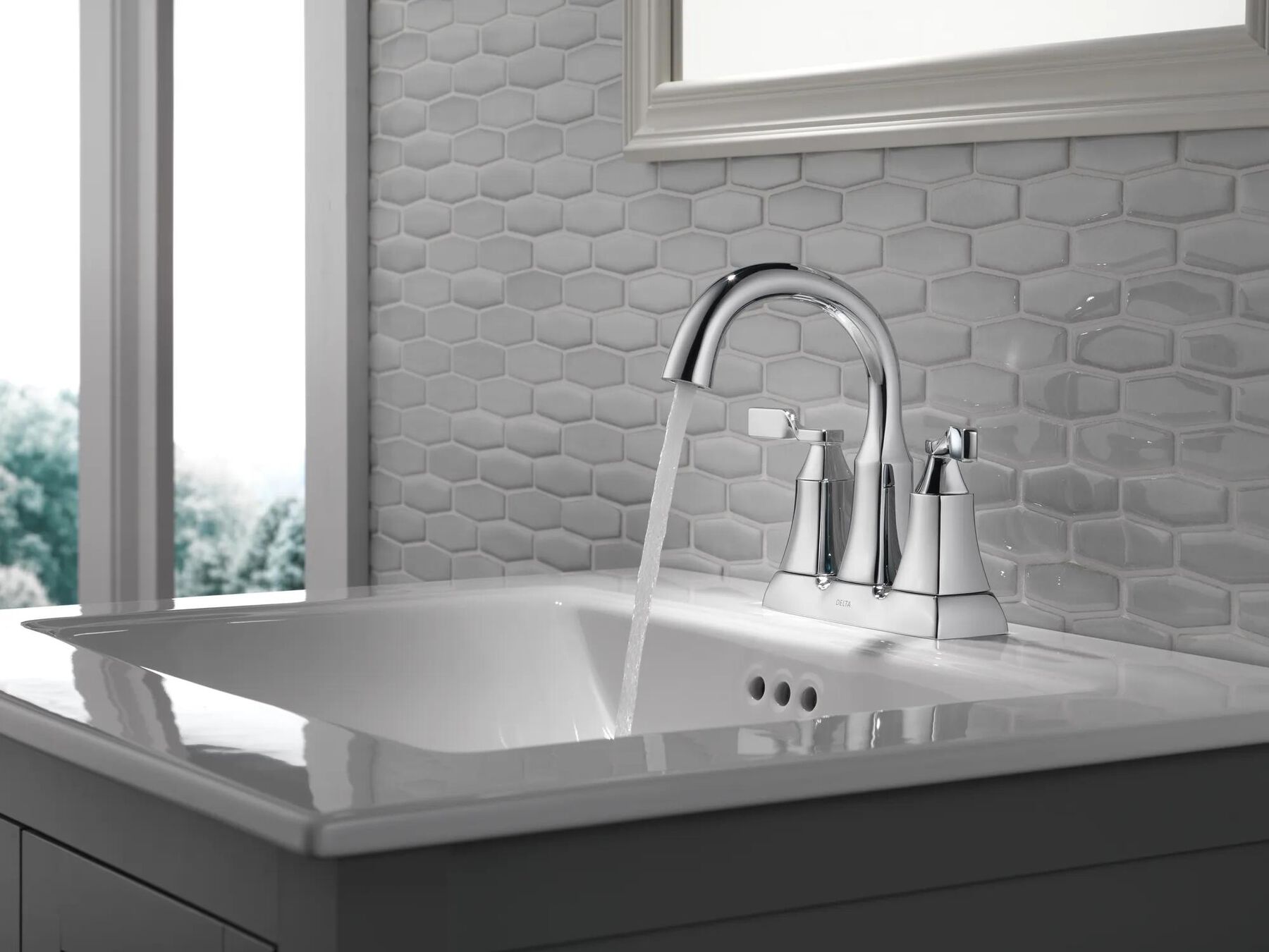 Two Handle Centerset Bathroom Faucet