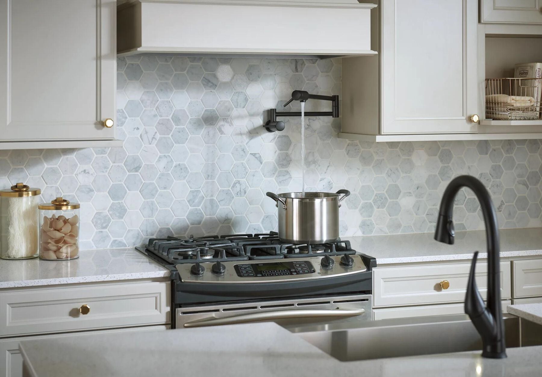 Contemporary Wall Mount Pot Filler
