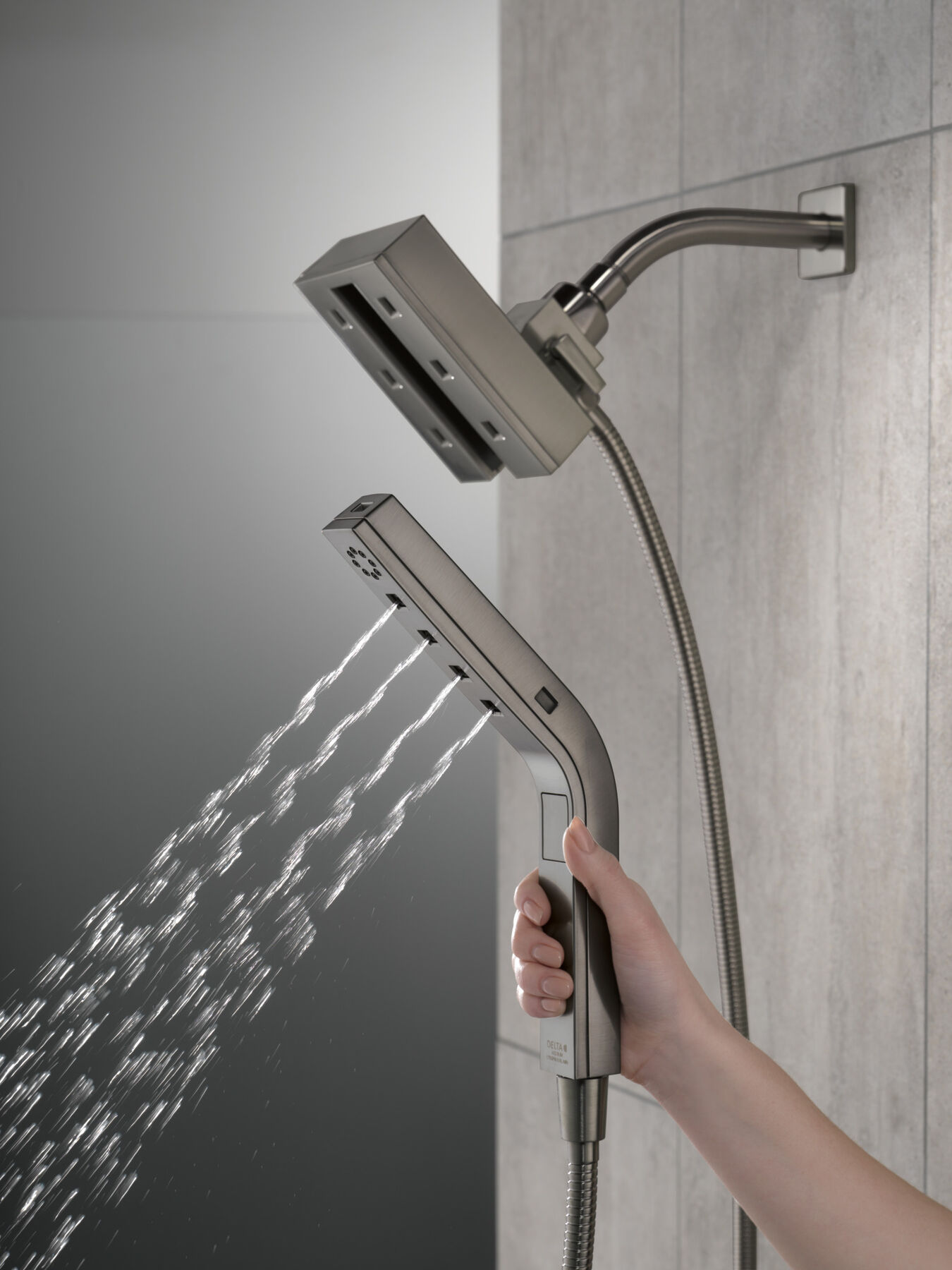 H<sub>2</sub>Okinetic&reg; In2ition&reg; 4-Setting Two-in-One Shower