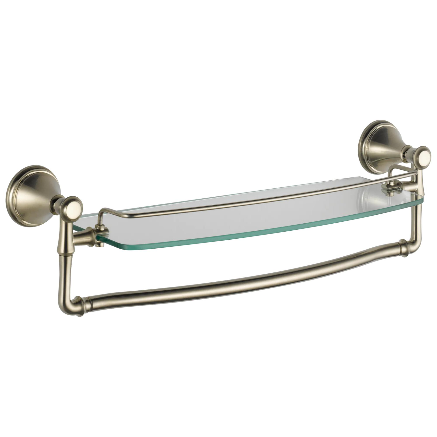 18" Glass Shelf with Removable Bar
