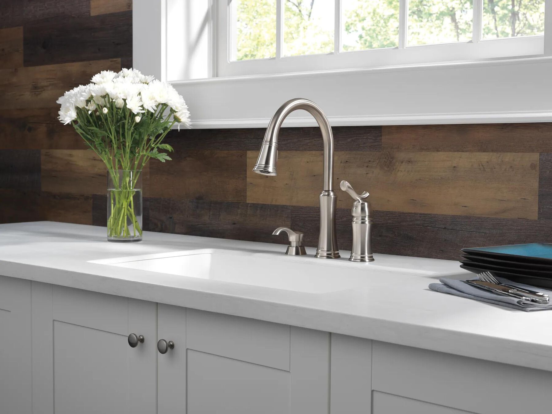 Pull-Down Kitchen Faucet with Soap Dispenser