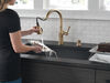 Single Handle Pull-Down Kitchen Faucet with Soap Dispenser and ShieldSpray&reg; Technology