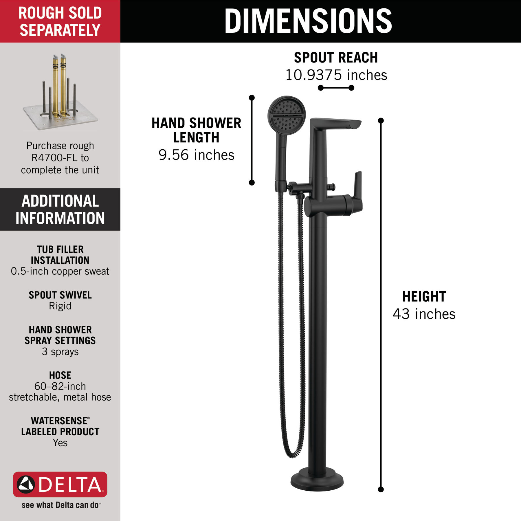 Free Standing Tub Filler (Recertified)