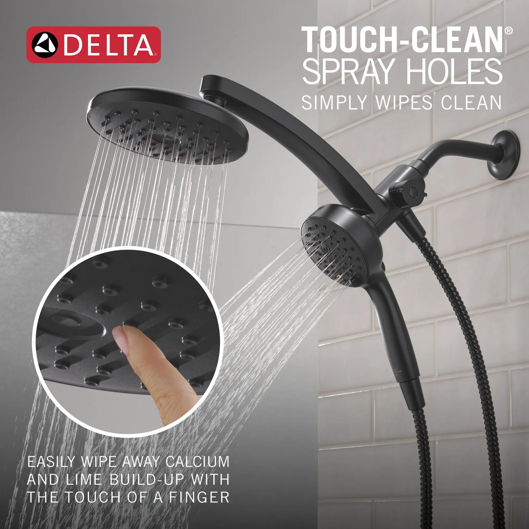 PivotPro&trade; 3-in-1 Combination Shower with Silicone Spray Face