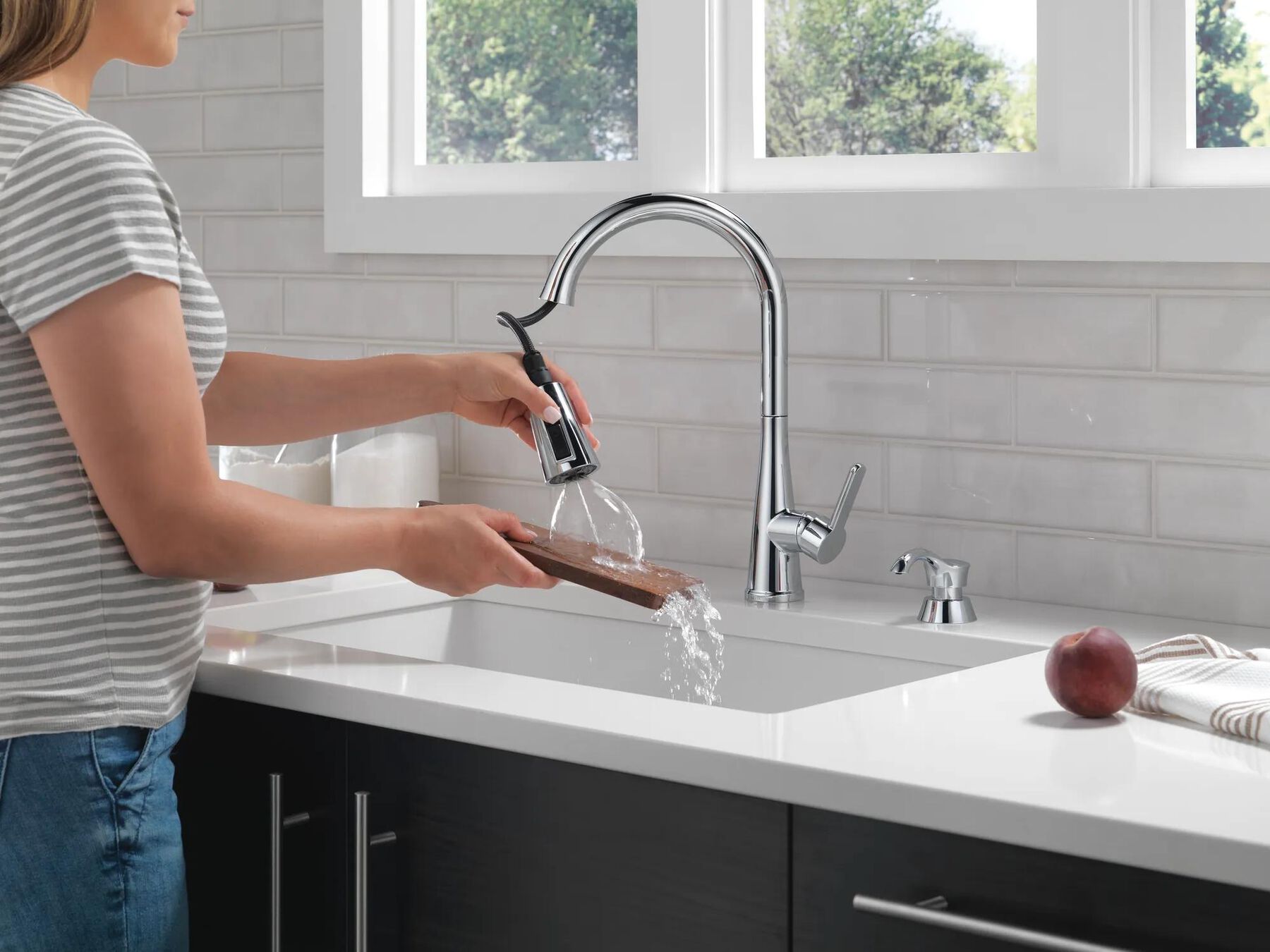 Pull-Down Kitchen Faucet w/Soap (Recertified)