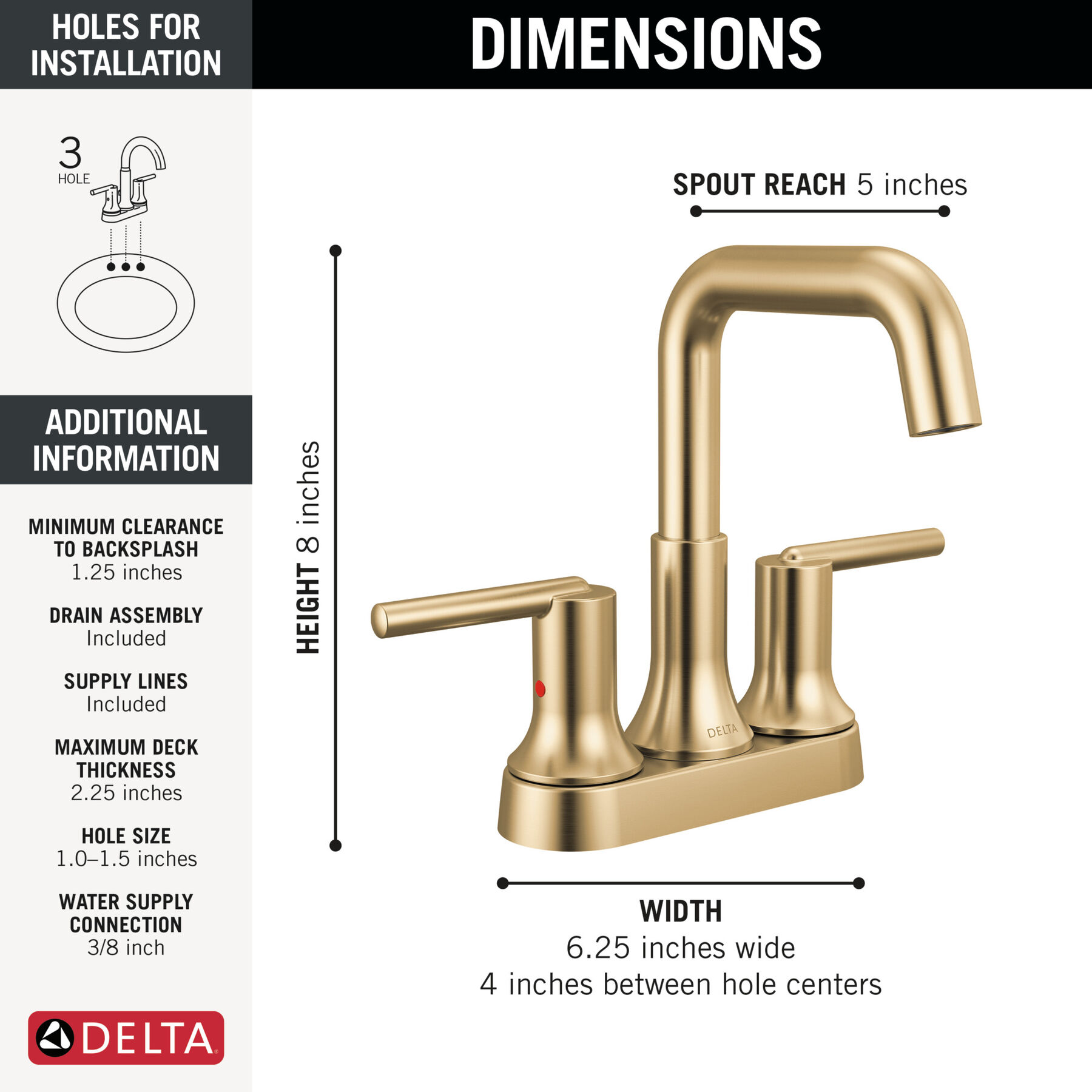 Centerset Bathroom Faucet