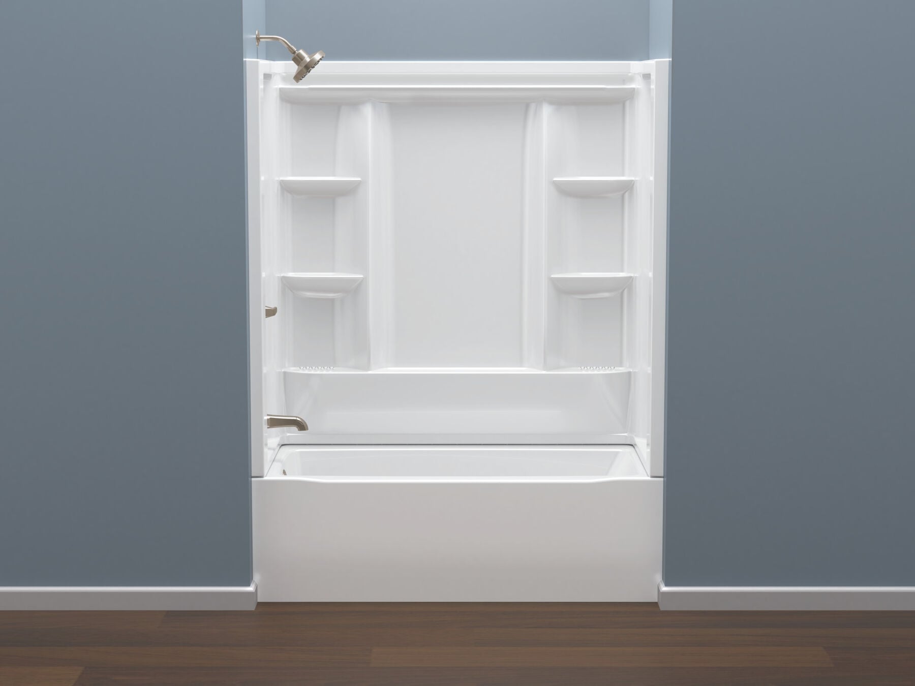 60x30 Alcove Bathtub, Wall Set, Trim and Drain Bundle - Left Drain