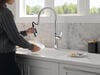 Single Handle Pull-Down Kitchen Faucet With Spring Spout