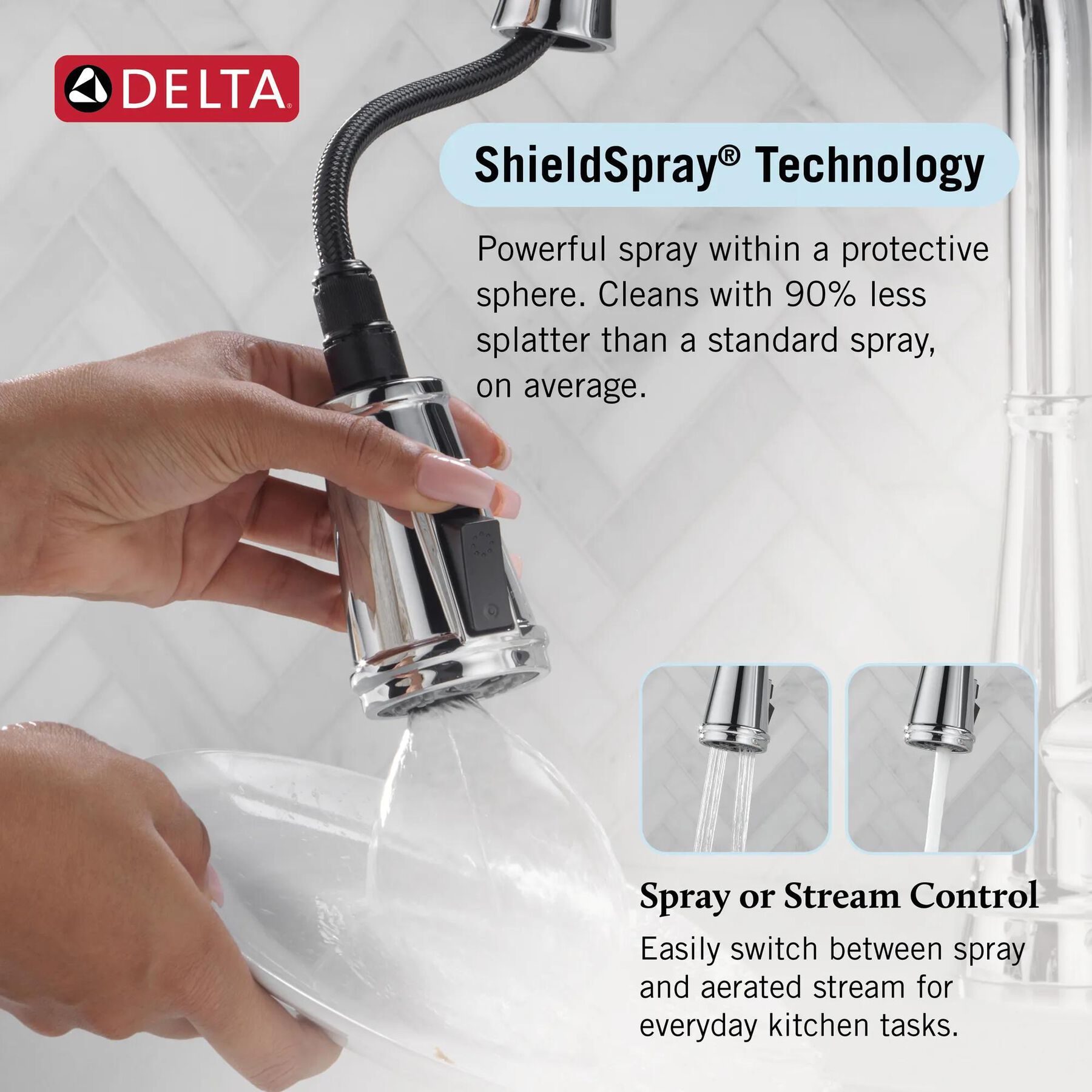 Single Handle Pull-Down Kitchen Faucet with Soap Dispenser and ShieldSpray&reg; Technology