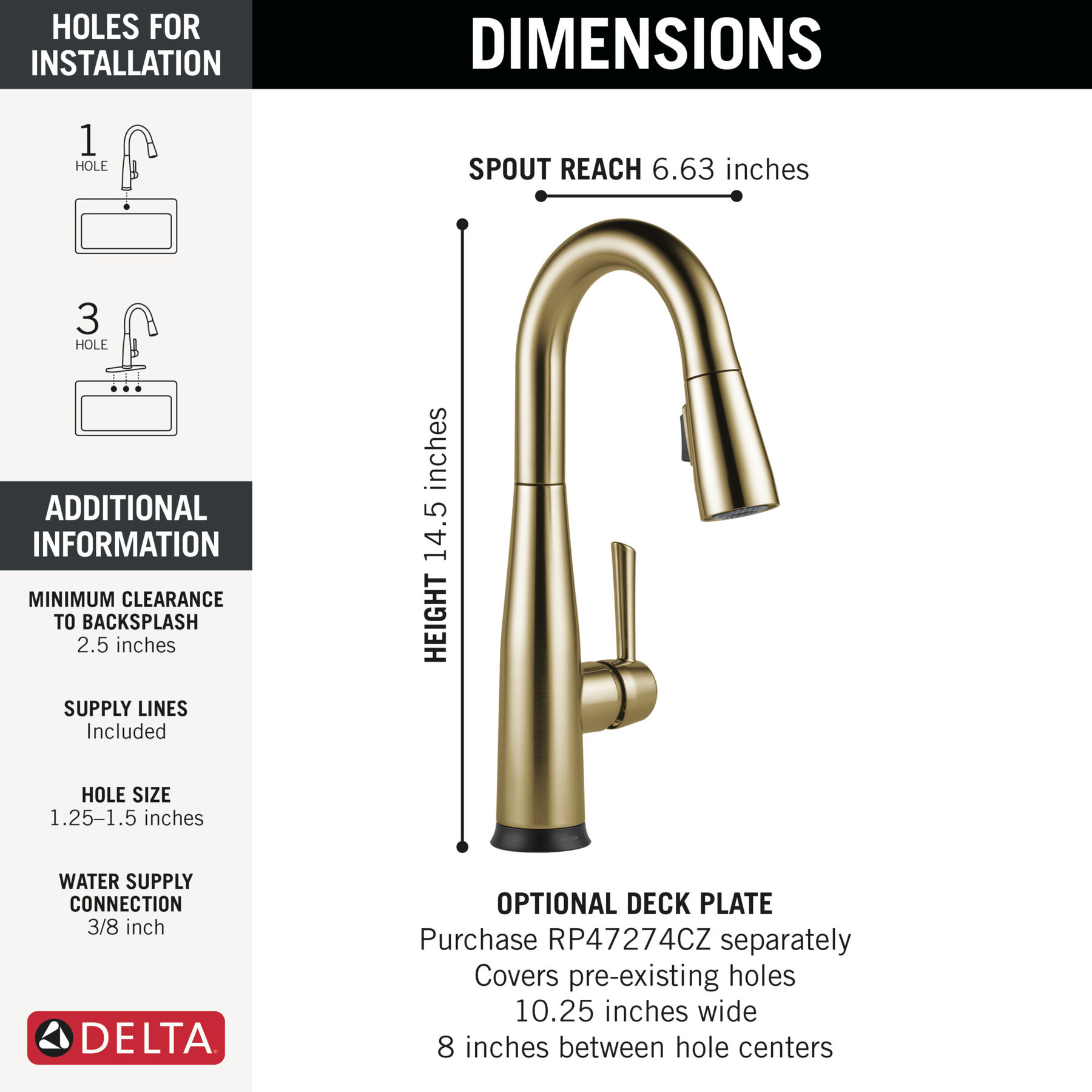 Single Handle Pull-Down Bar/Prep Faucet with Touch2O&reg; Technology