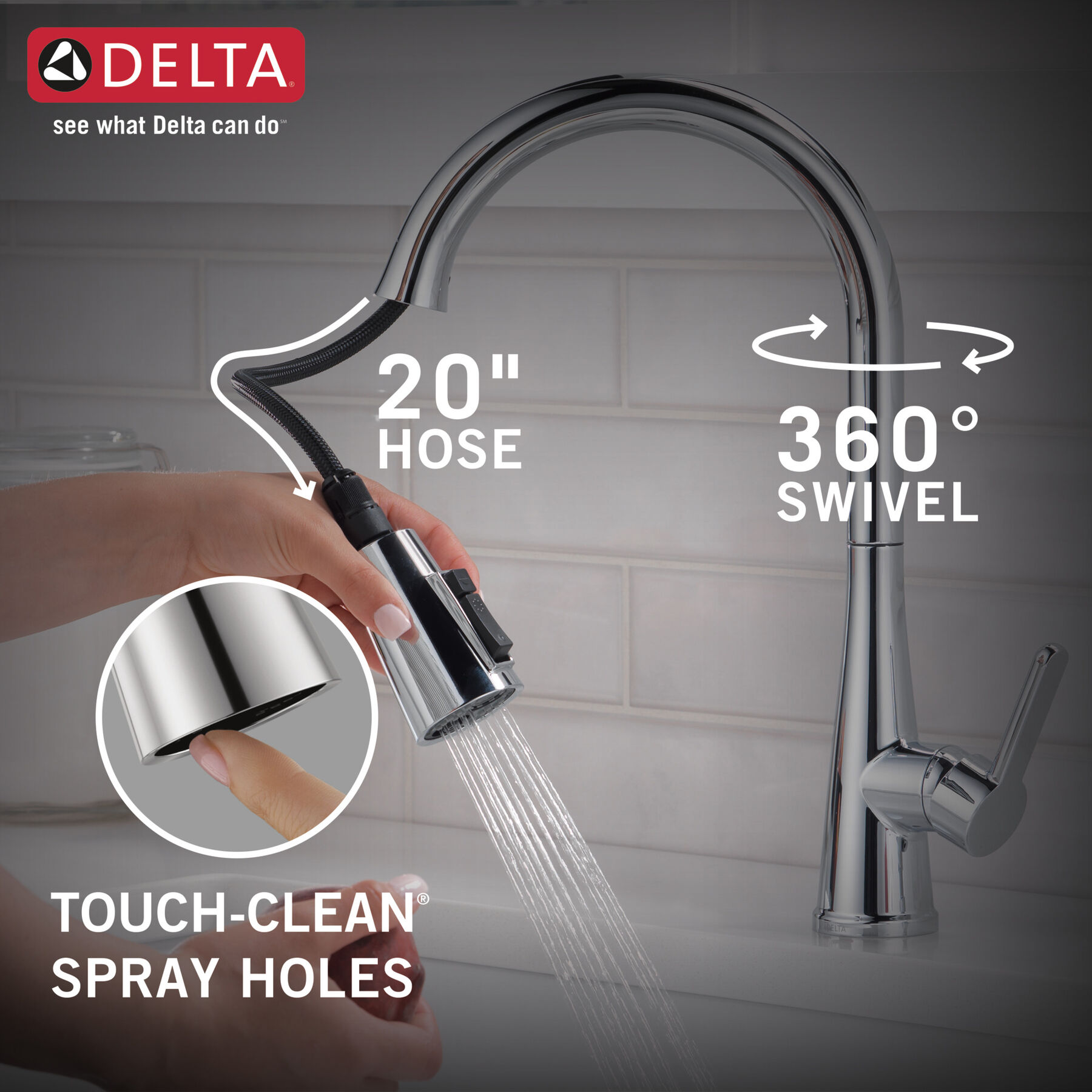 Pull-Down Kitchen Faucet w/Soap (Recertified)