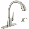 Mid-Rise Pull-Out Kitchen Faucet with Soap Dispenser and ShieldSpray Technology (Recertified)