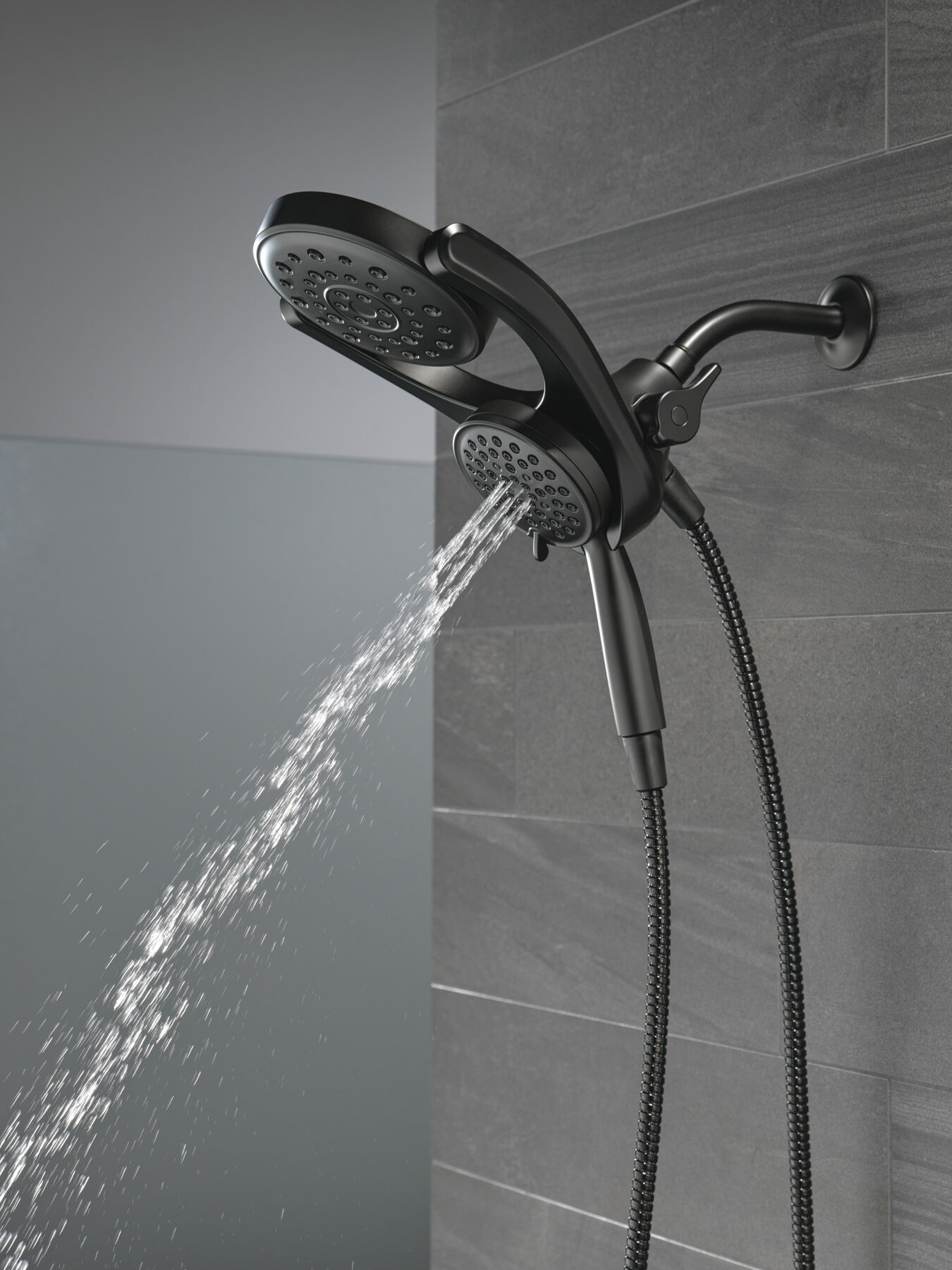 HydroRain&reg; 4-Setting Two-in-One Shower Head