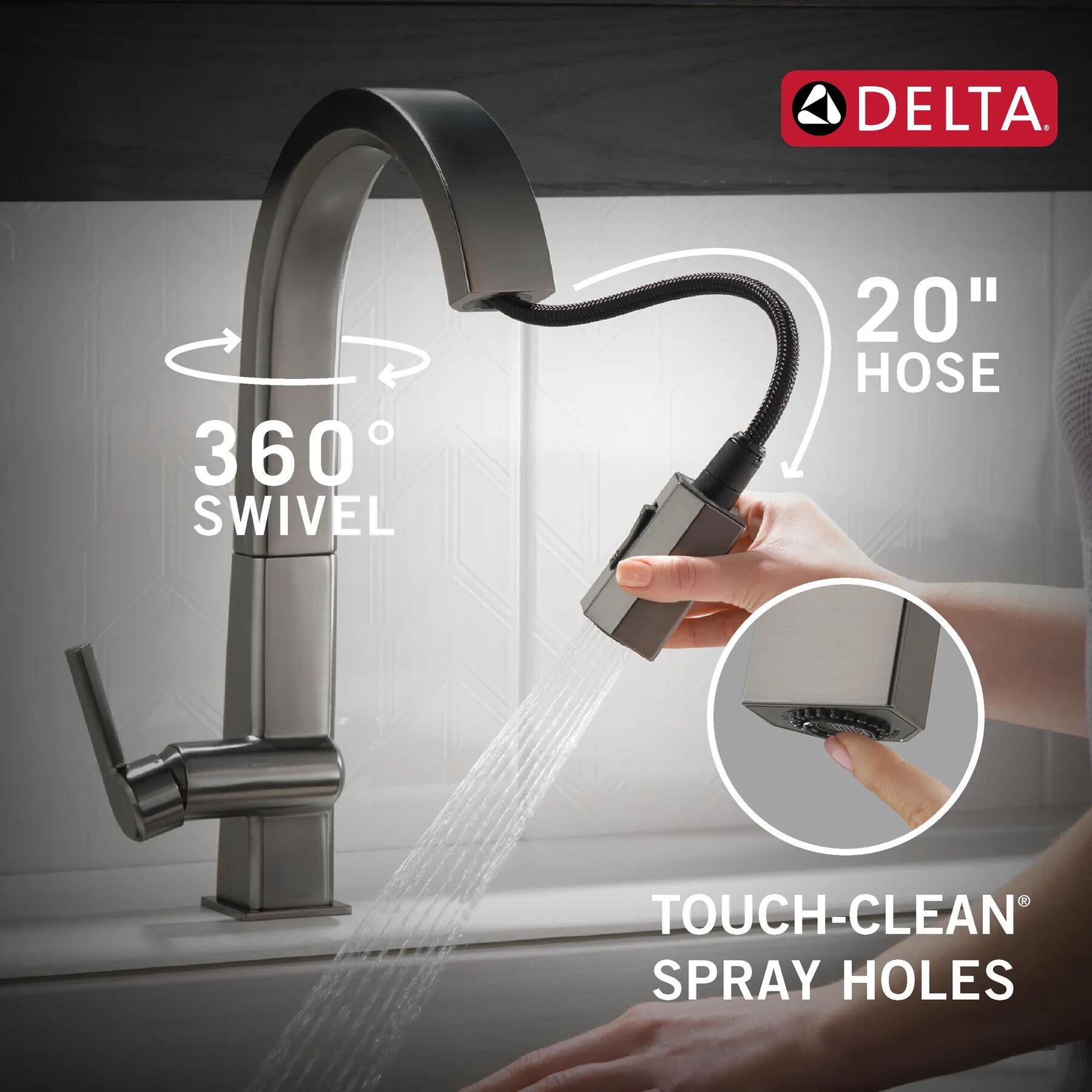 Single Handle Pull Down Kitchen Faucet