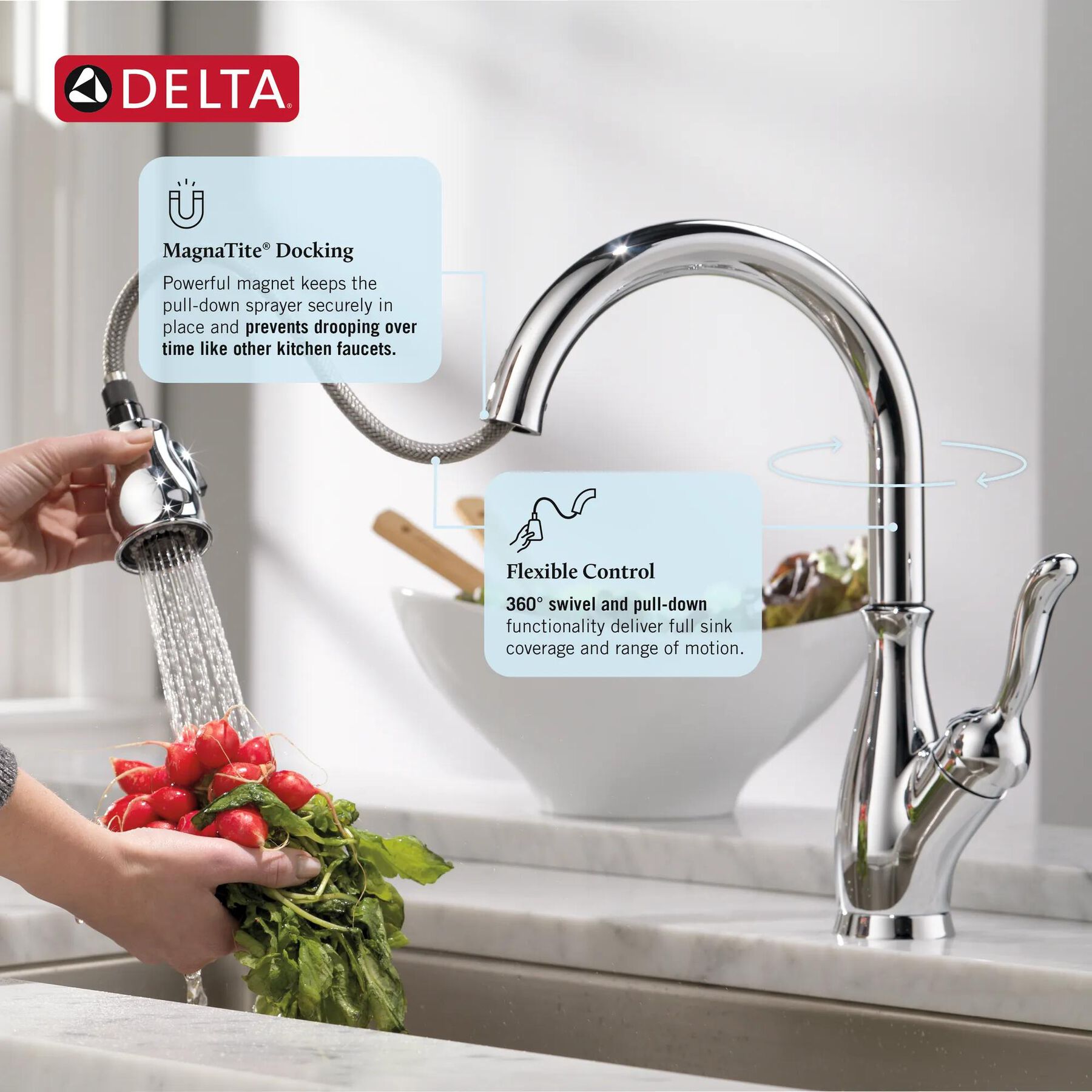 Single Handle Pull-Down Kitchen Faucet with ShieldSpray&reg; Technology
