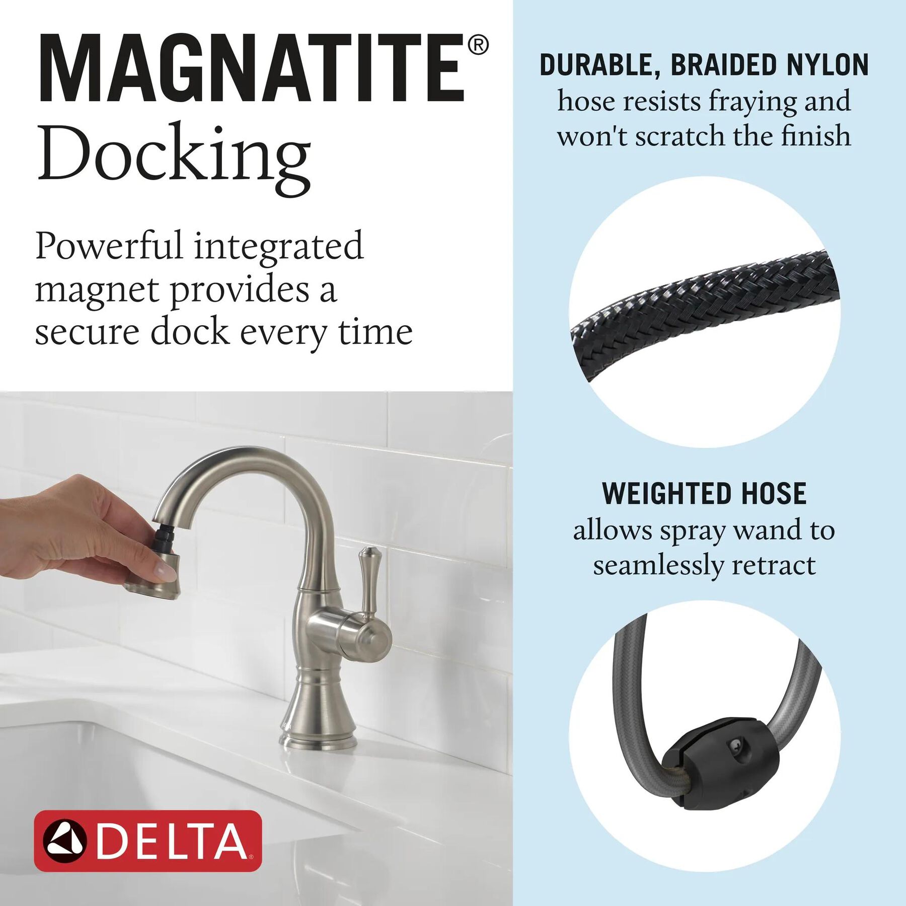 Single Handle Pull Down Bathroom Faucet (Recertified)