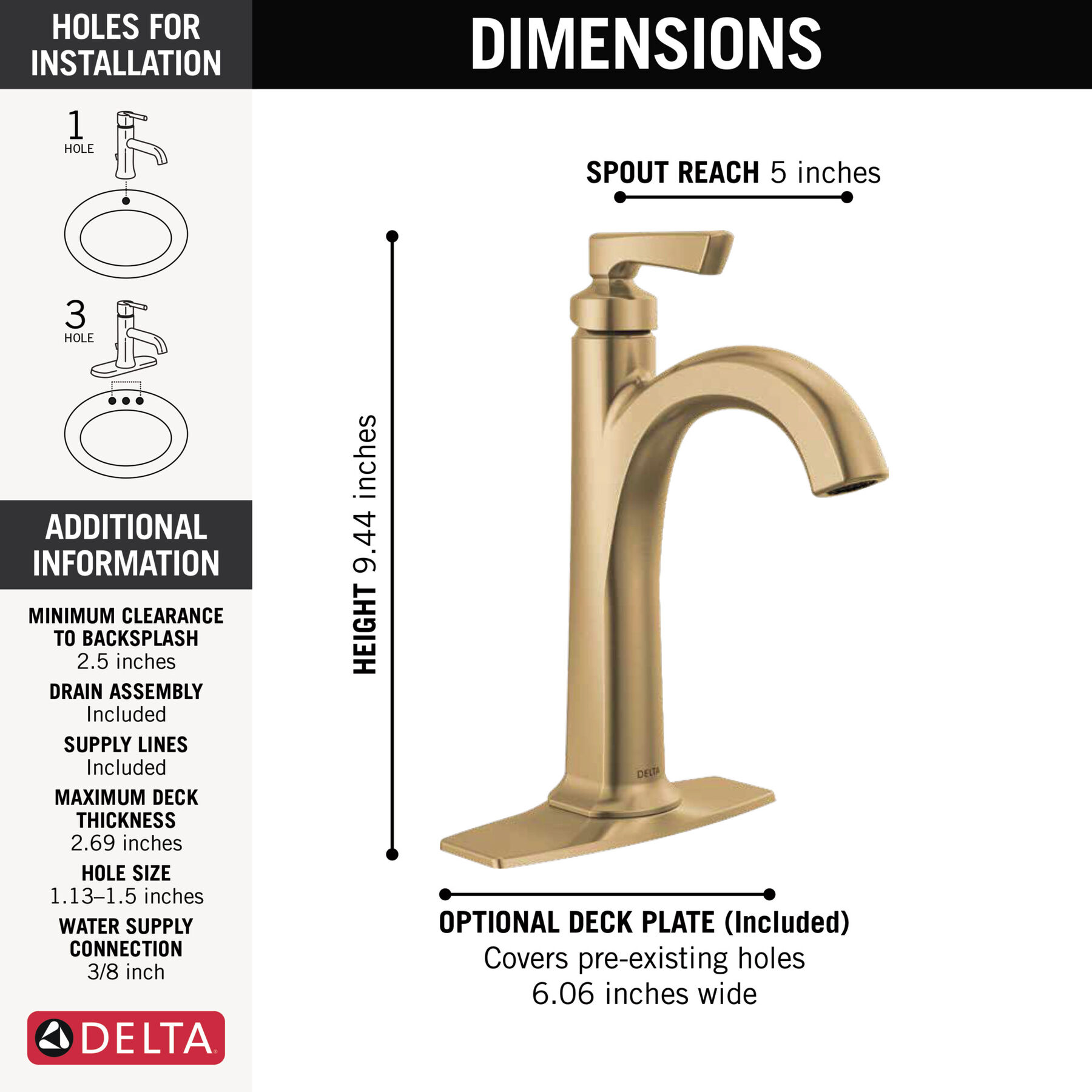Single Handle Bathroom Faucet