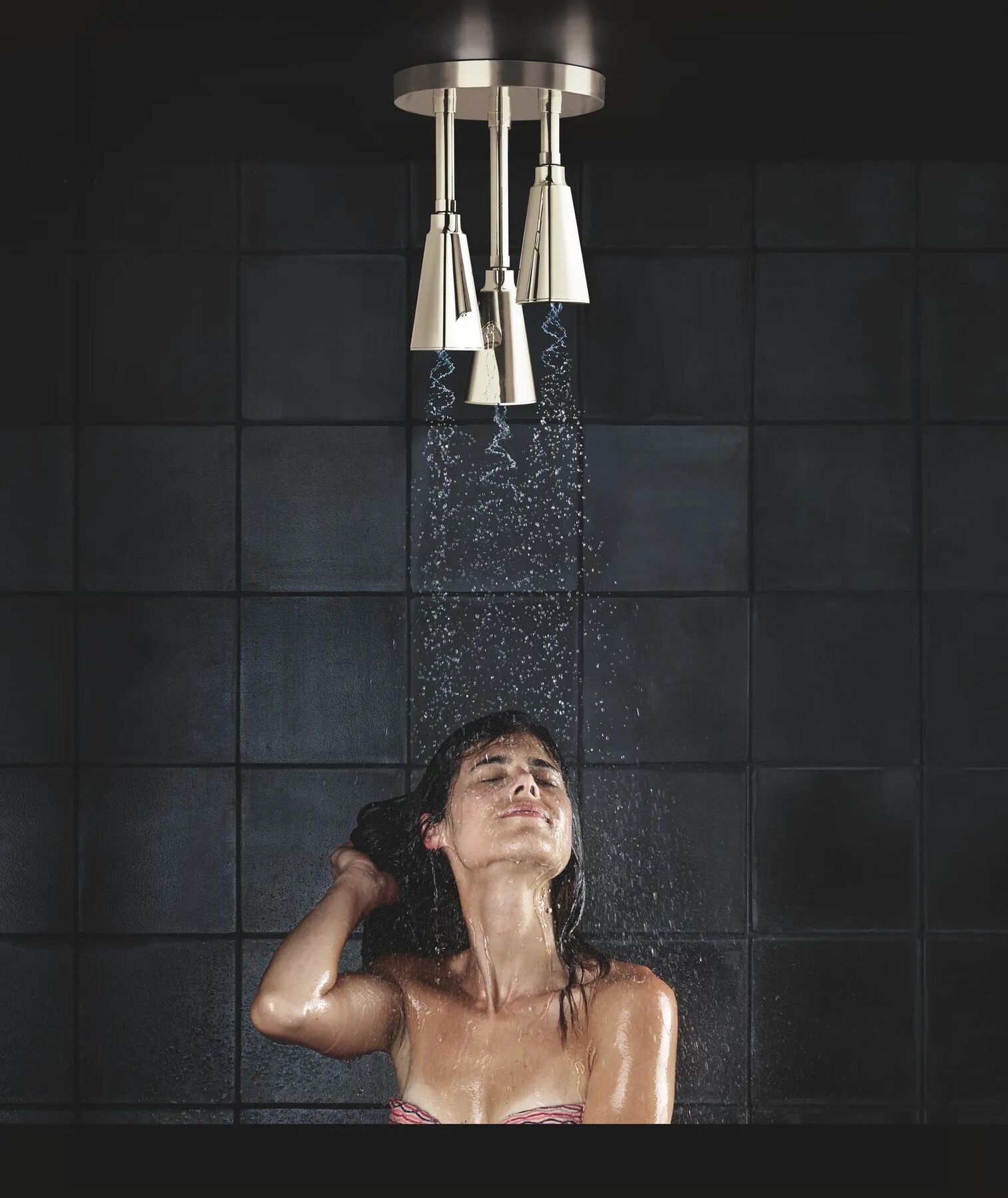 H<sub>2</sub>Okinetic&reg; Pendant Raincan Shower Head with LED Light