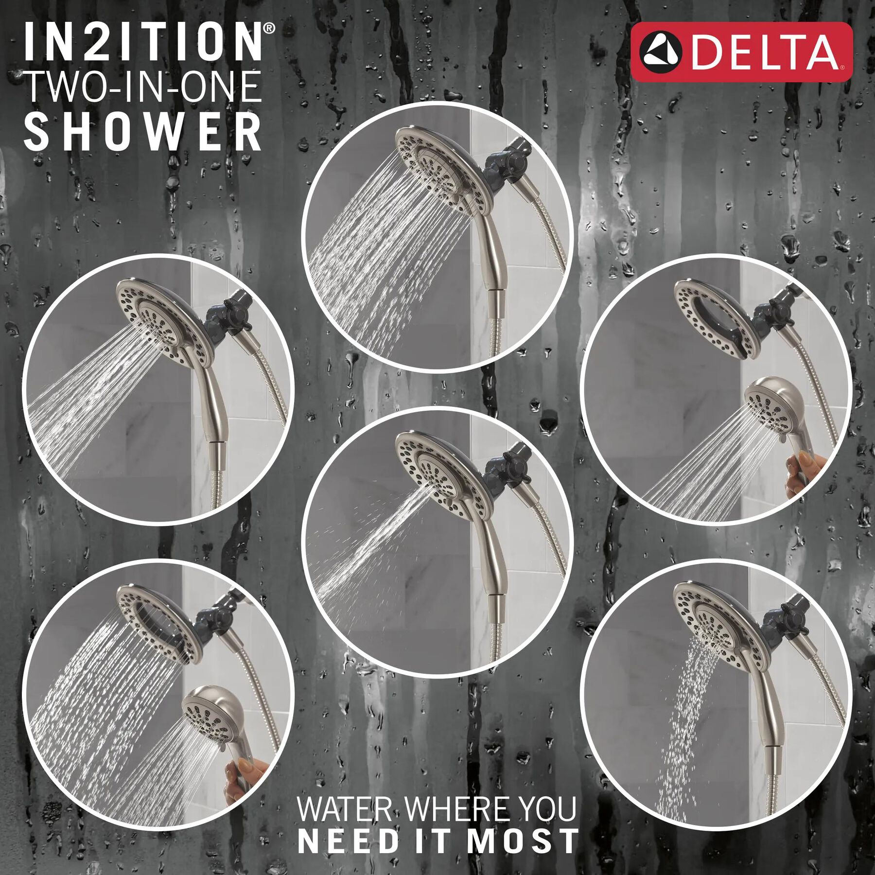 Shower Filter Attachment with 4-Setting In2ition&reg;