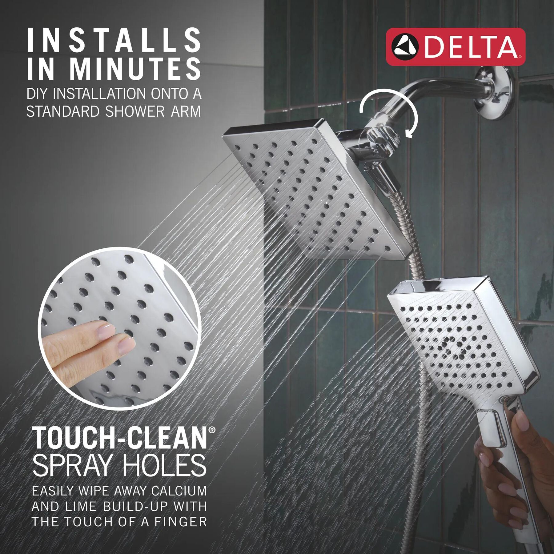Monitor 14 Series Shower Trim with 5-Setting Combination Showerhead Bundle