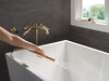 Two Handle Wall Mount Tub Filler Trim with Hand Shower