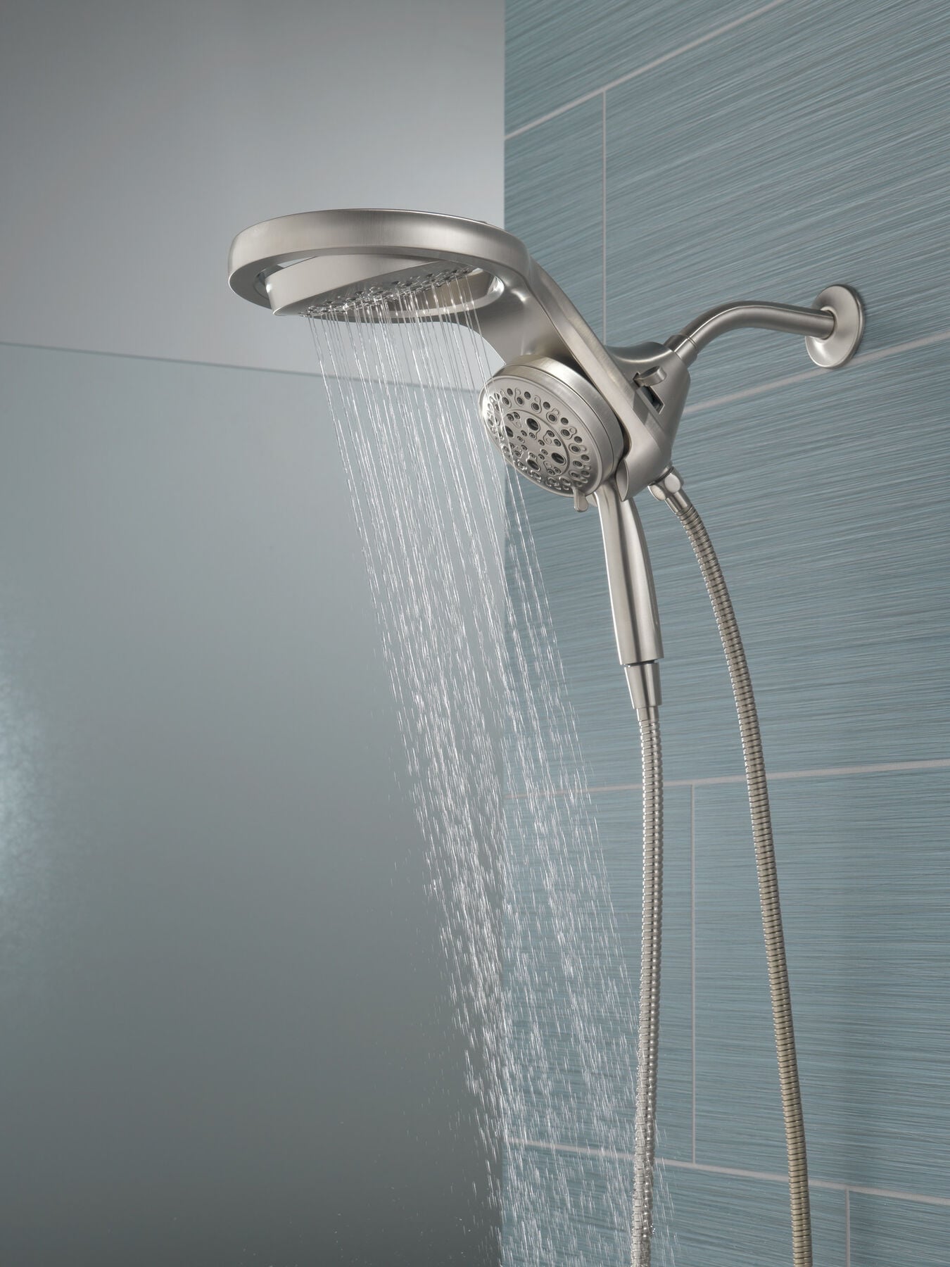 HydroRain&reg; H<sub>2</sub>Okinetic&reg; 5-Setting Two-in-One Shower Head