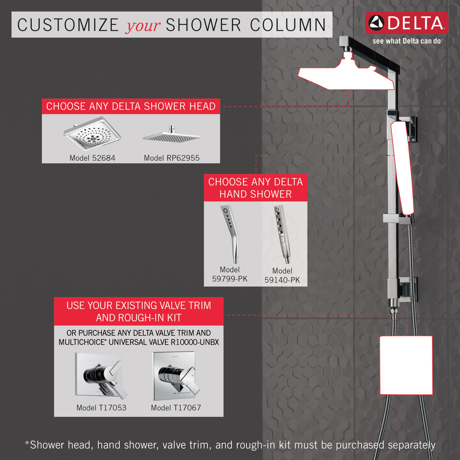 Shower Column 18" Angular (Recertified)